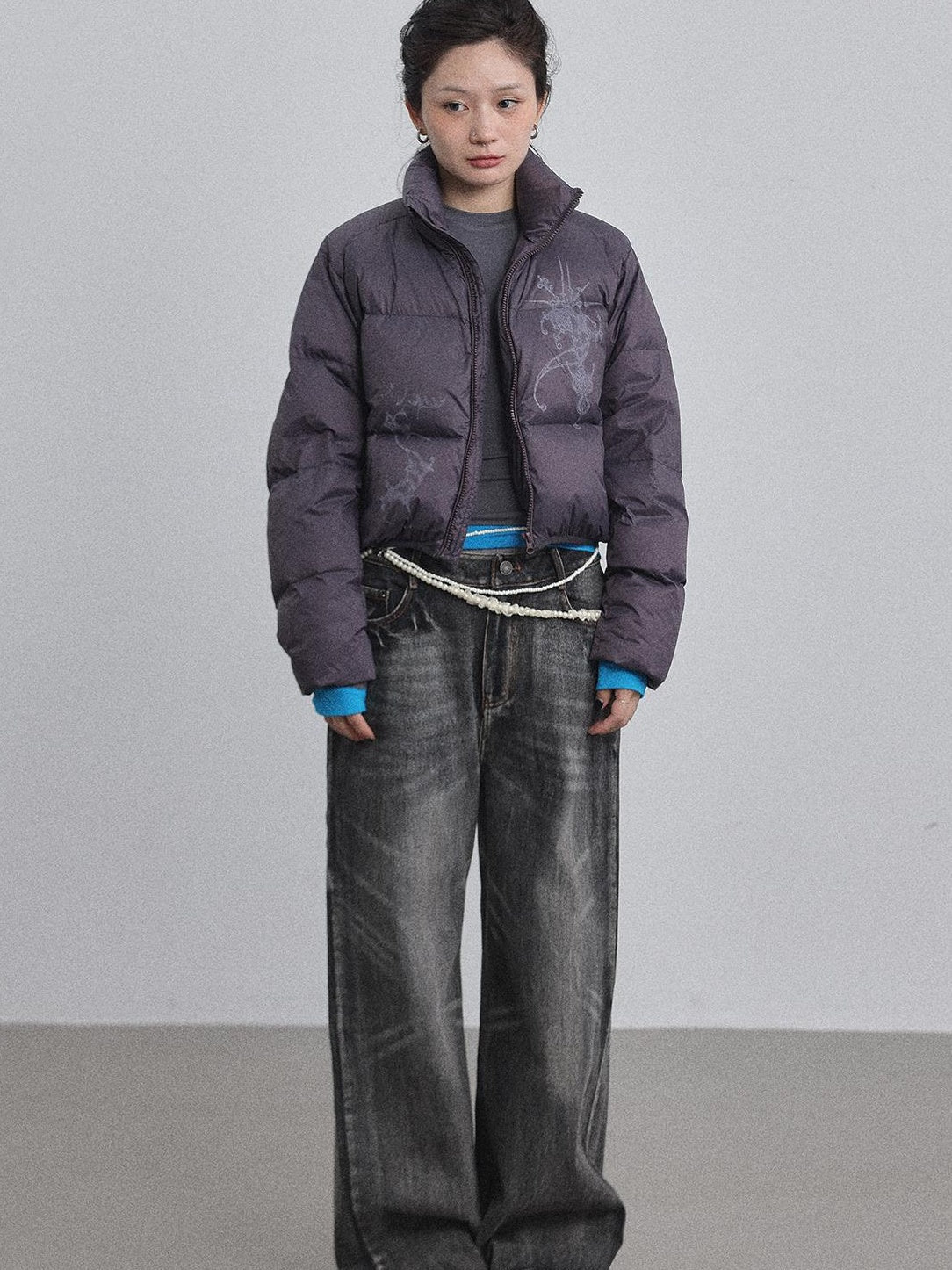 Achihara 2025 Winter Short Puffer Jacket For Women Coats