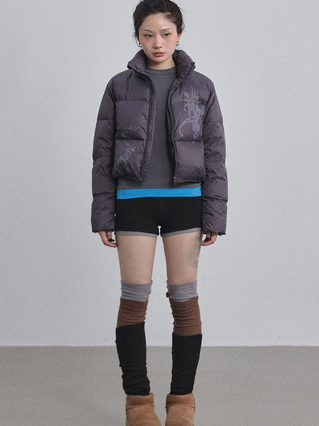 Achihara 2025 Winter Short Puffer Jacket For Women Coats