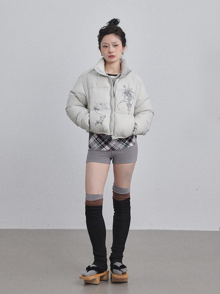 Achihara 2025 Winter Short Puffer Jacket For Women Coats
