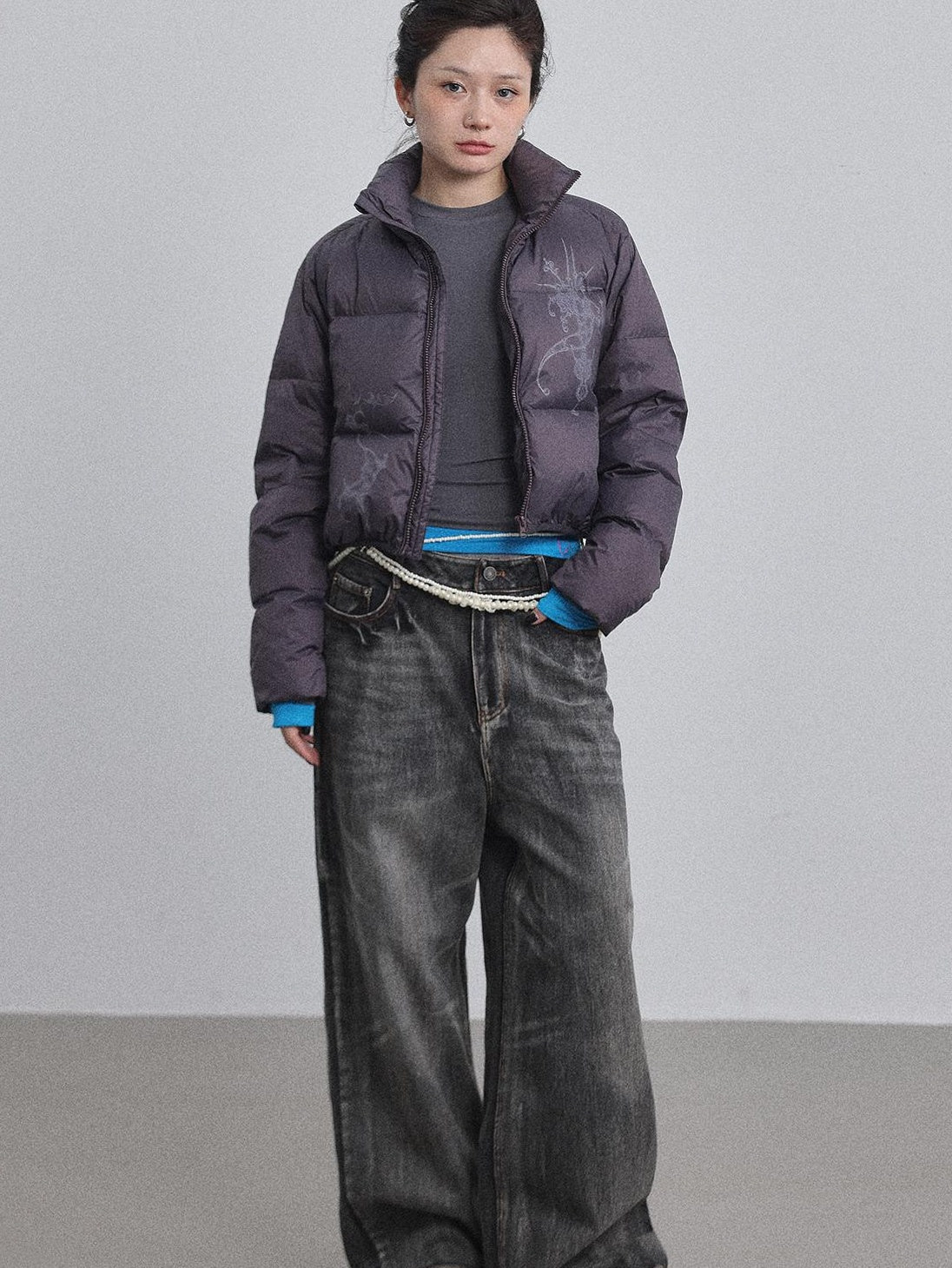 Achihara 2025 Winter Short Puffer Jacket For Women Coats