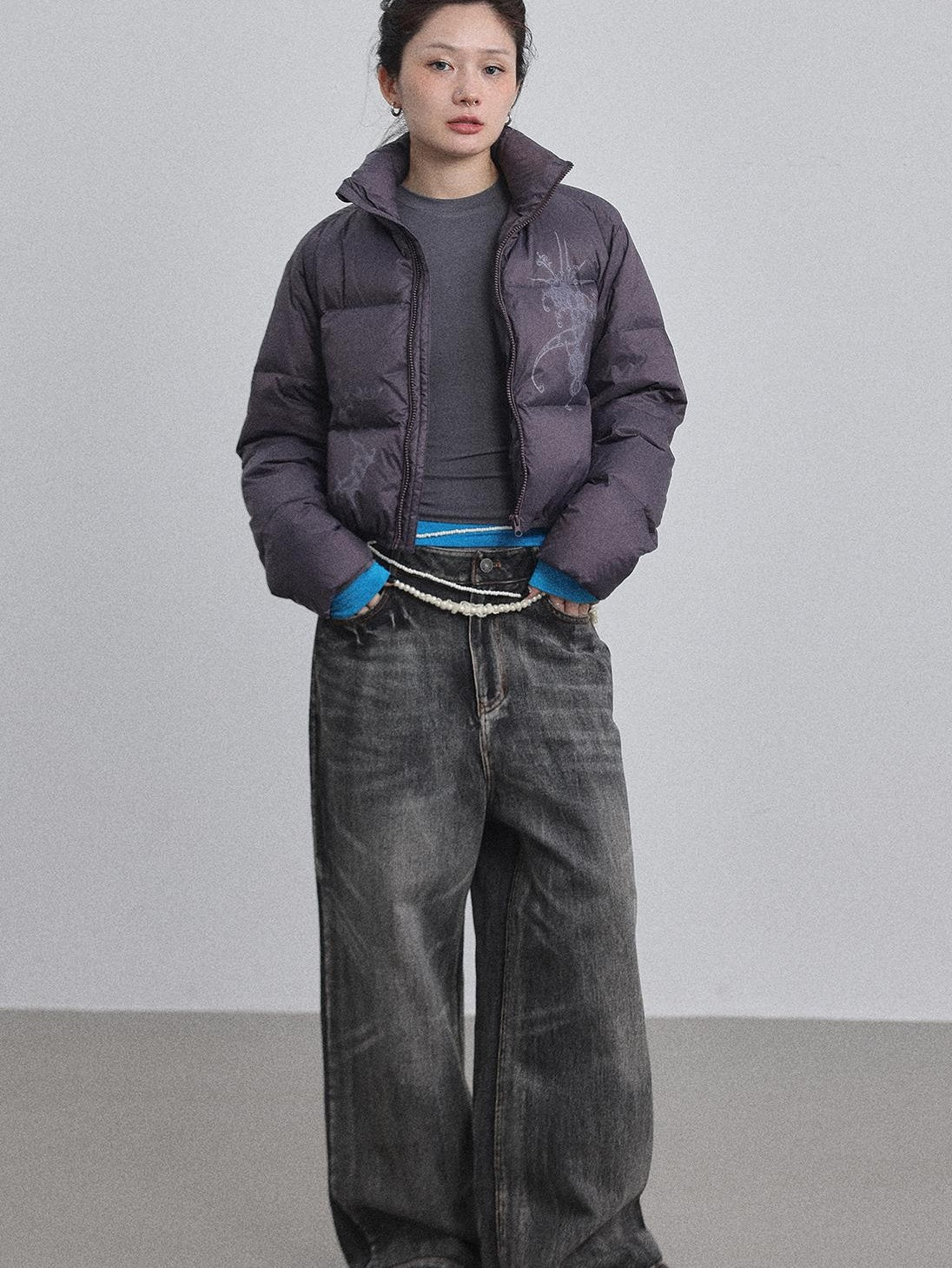 Achihara 2025 Winter Short Puffer Jacket For Women Coats
