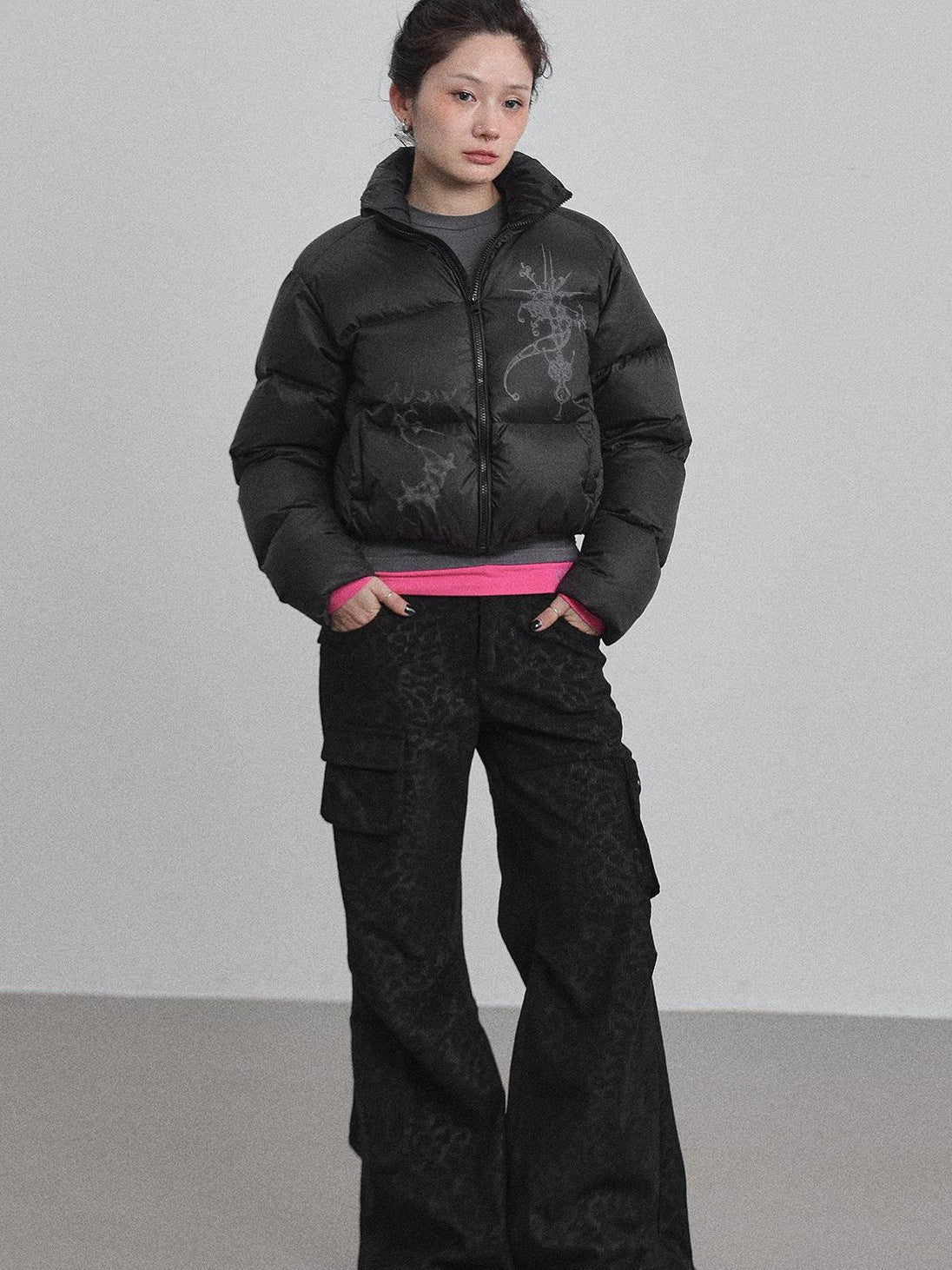 Achihara 2025 Winter Short Puffer Jacket For Women Coats