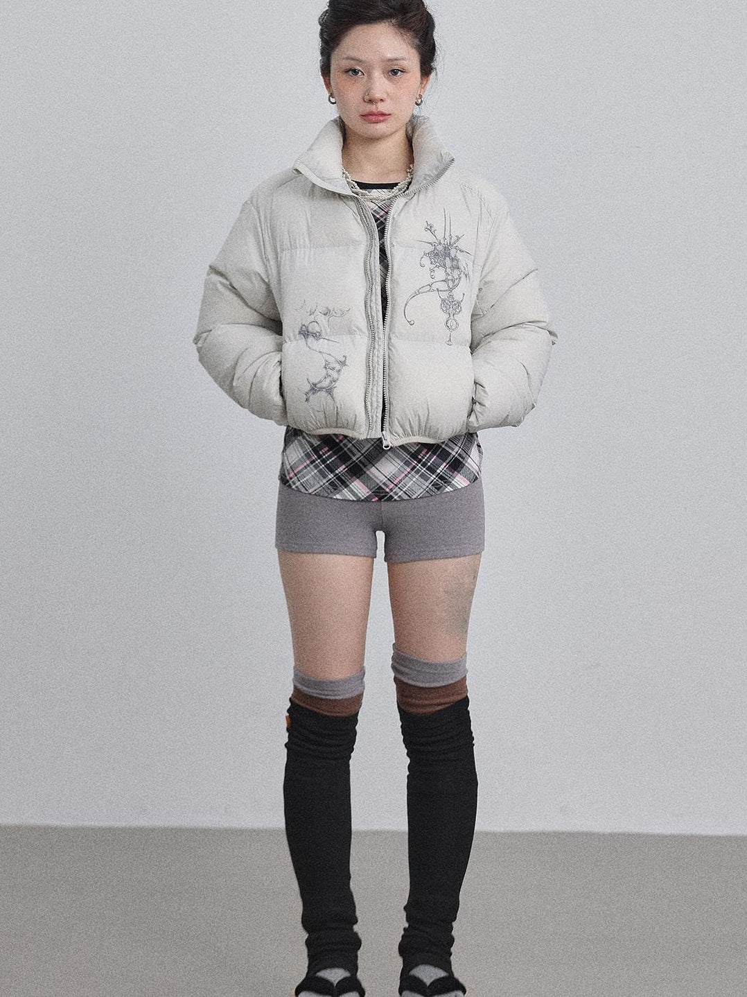 Achihara 2025 Winter Short Puffer Jacket For Women Coats