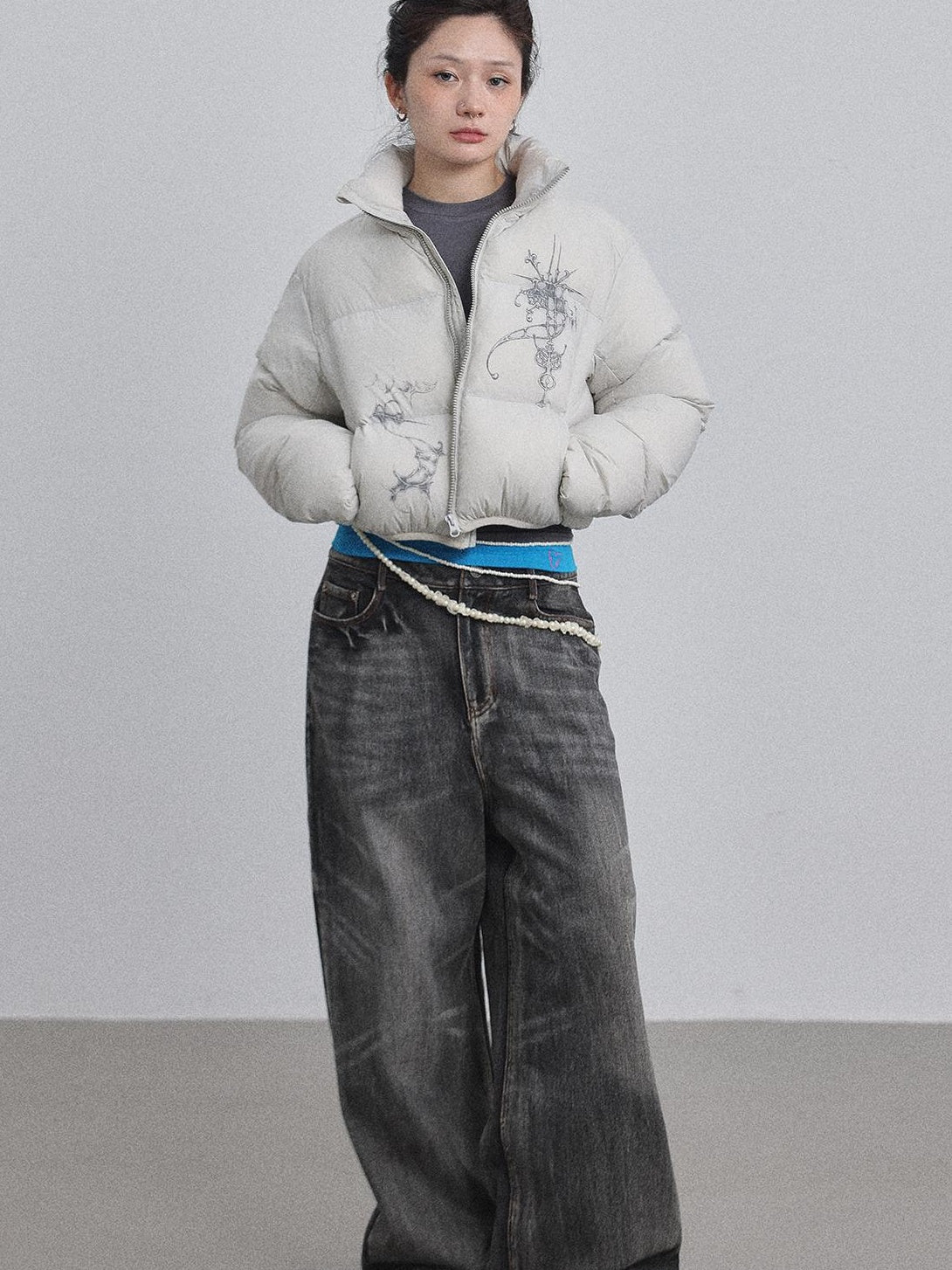 Achihara 2025 Winter Short Puffer Jacket For Women Coats