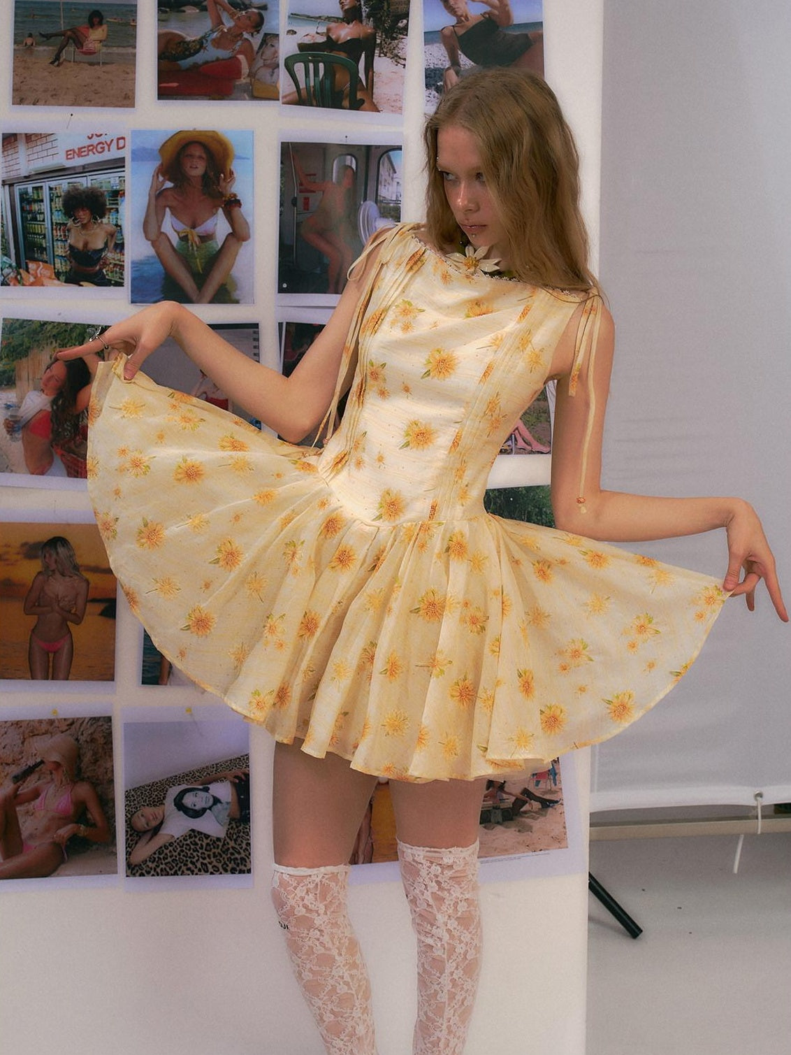 The NeverMore Almond Peach High Waist Street Style A Line Slim Travel Women Mini Dresses