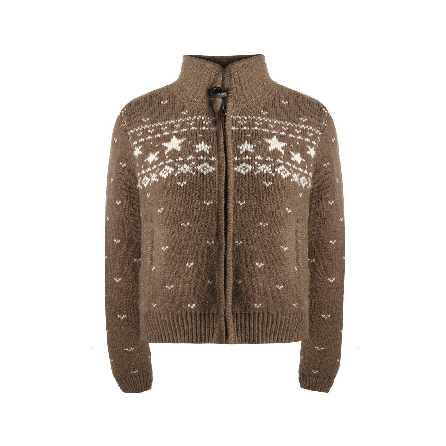 NAPSNAPS_Vintage_Fair_Isle_Star_Knit_Turndown_Collar_Women&