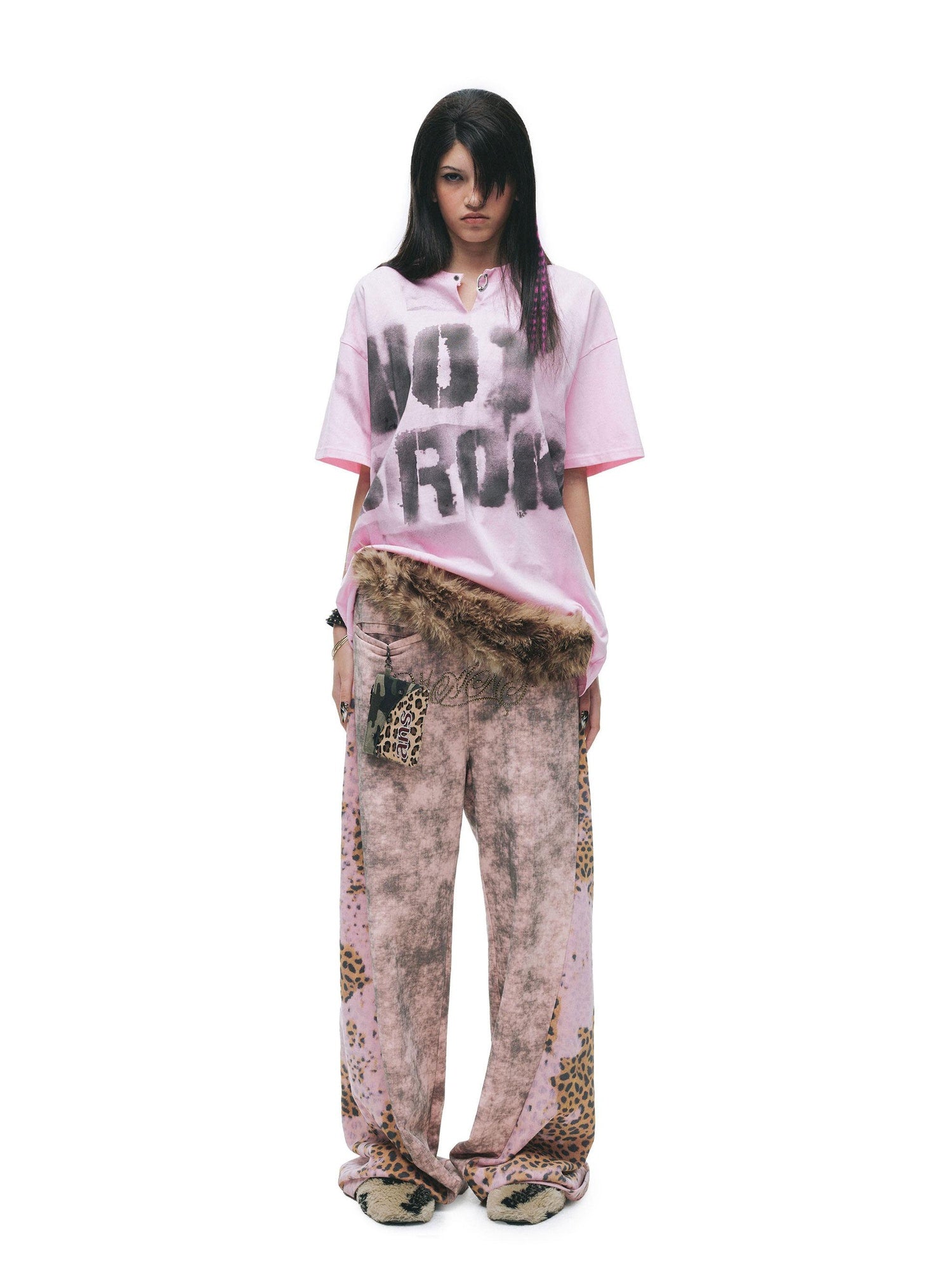 24ans 100% Cotton Loose Punk Drop Shoulder Unisex Letter Print Short Sleeve T-Shirts