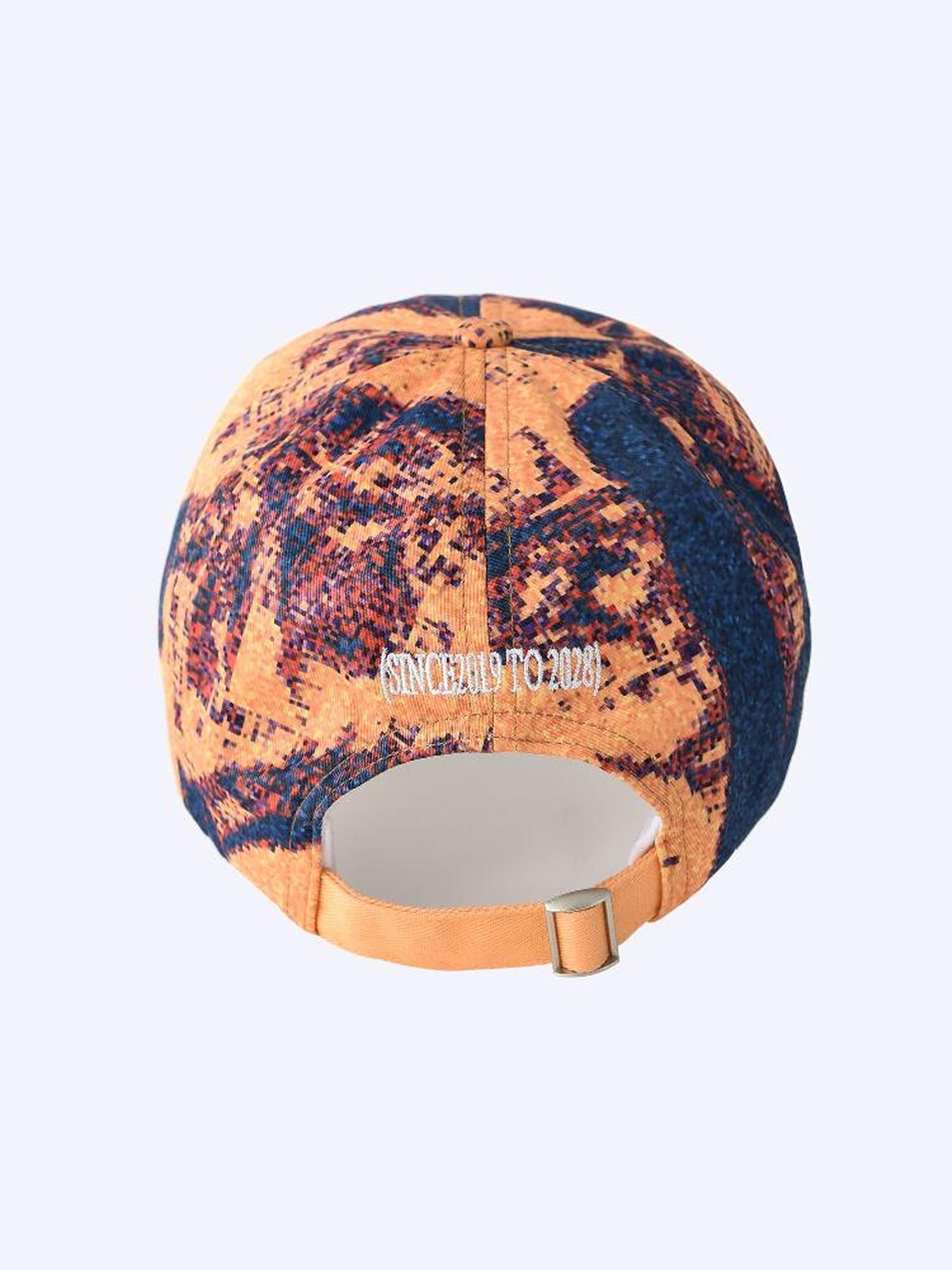 24ans Applique Pixel Print Adjustable Baseball Cap