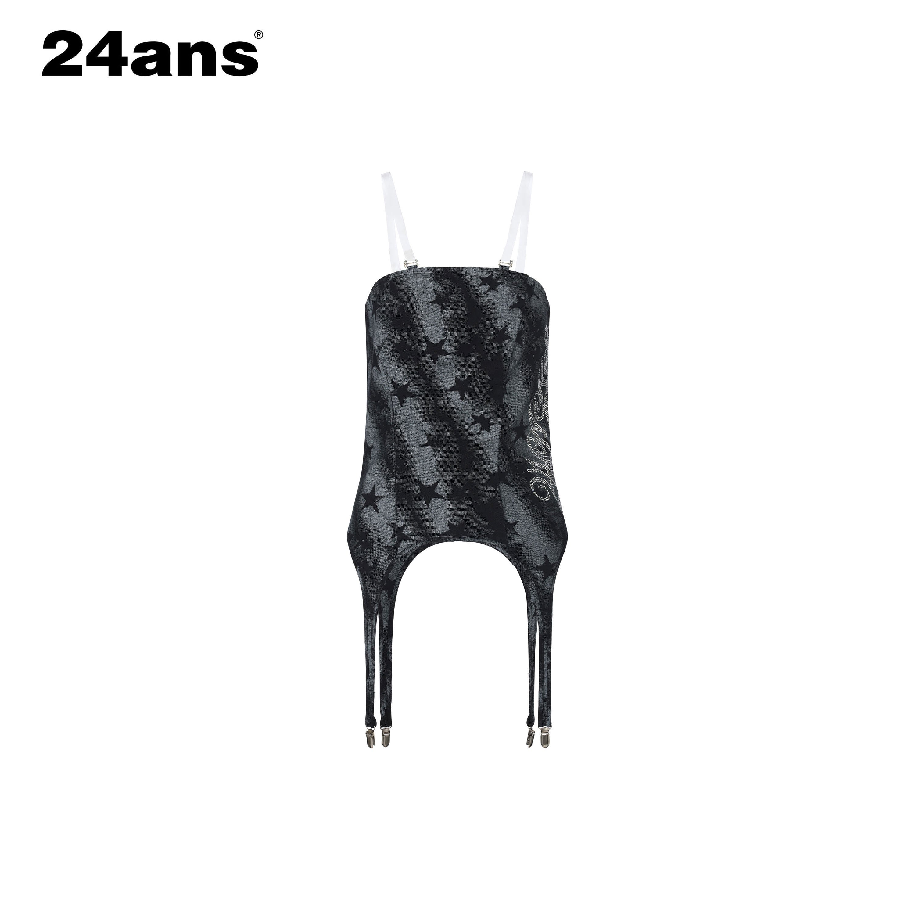 24ans_Black_Leopard_Punk_Grunge_Ombre_Print_Beaded_Anti_Slip_Women&