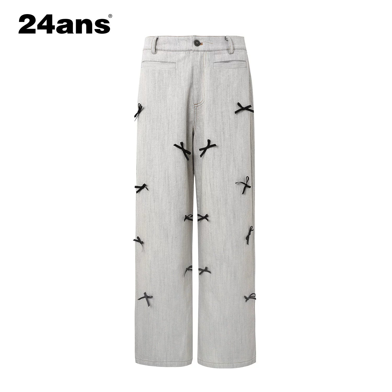 24ans_Bow_Tie_Embroidered_White_Wide_Leg_Jeans_MISSTT