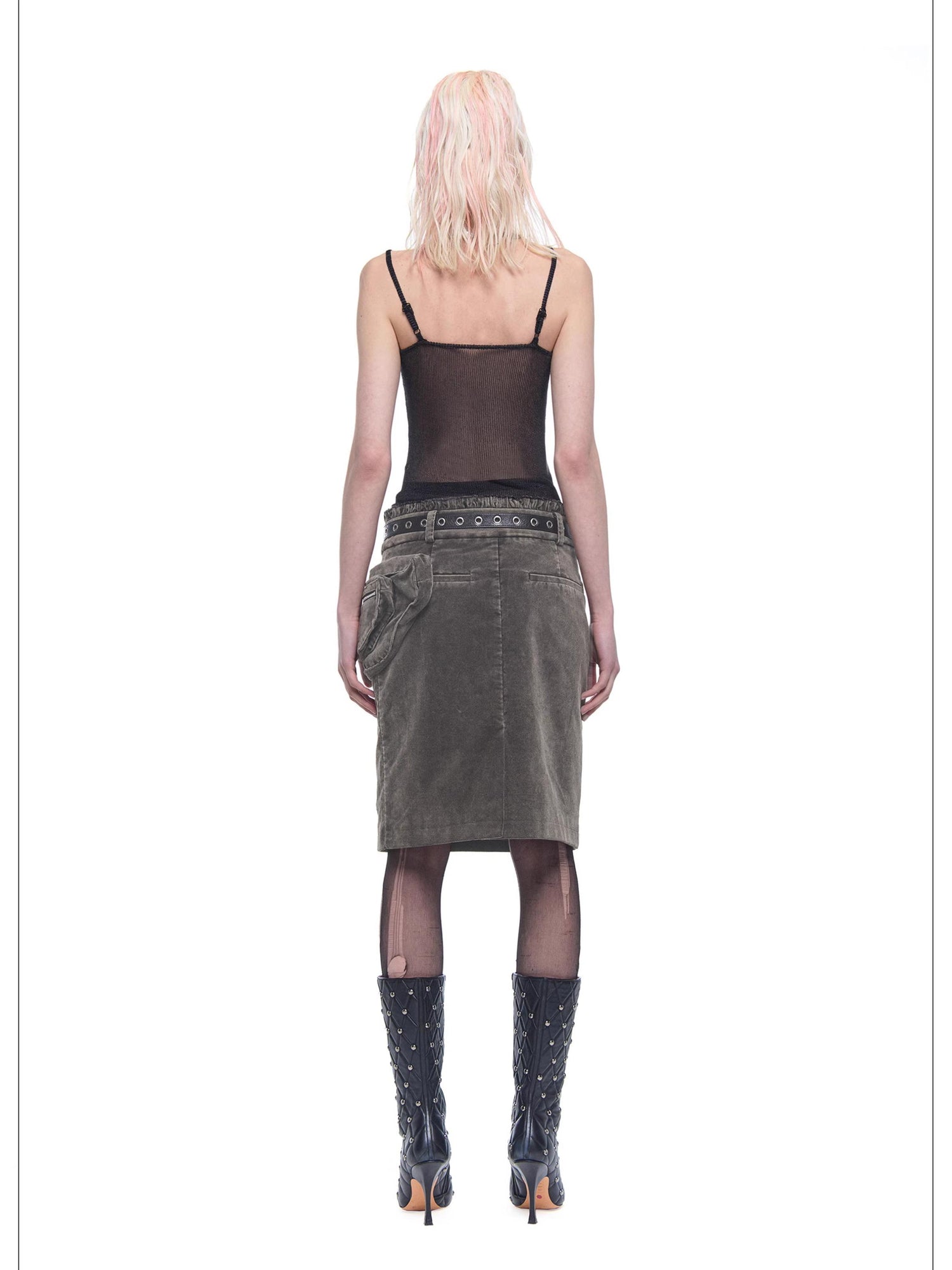 24ans Brown Cotton Blend Two Piece Set