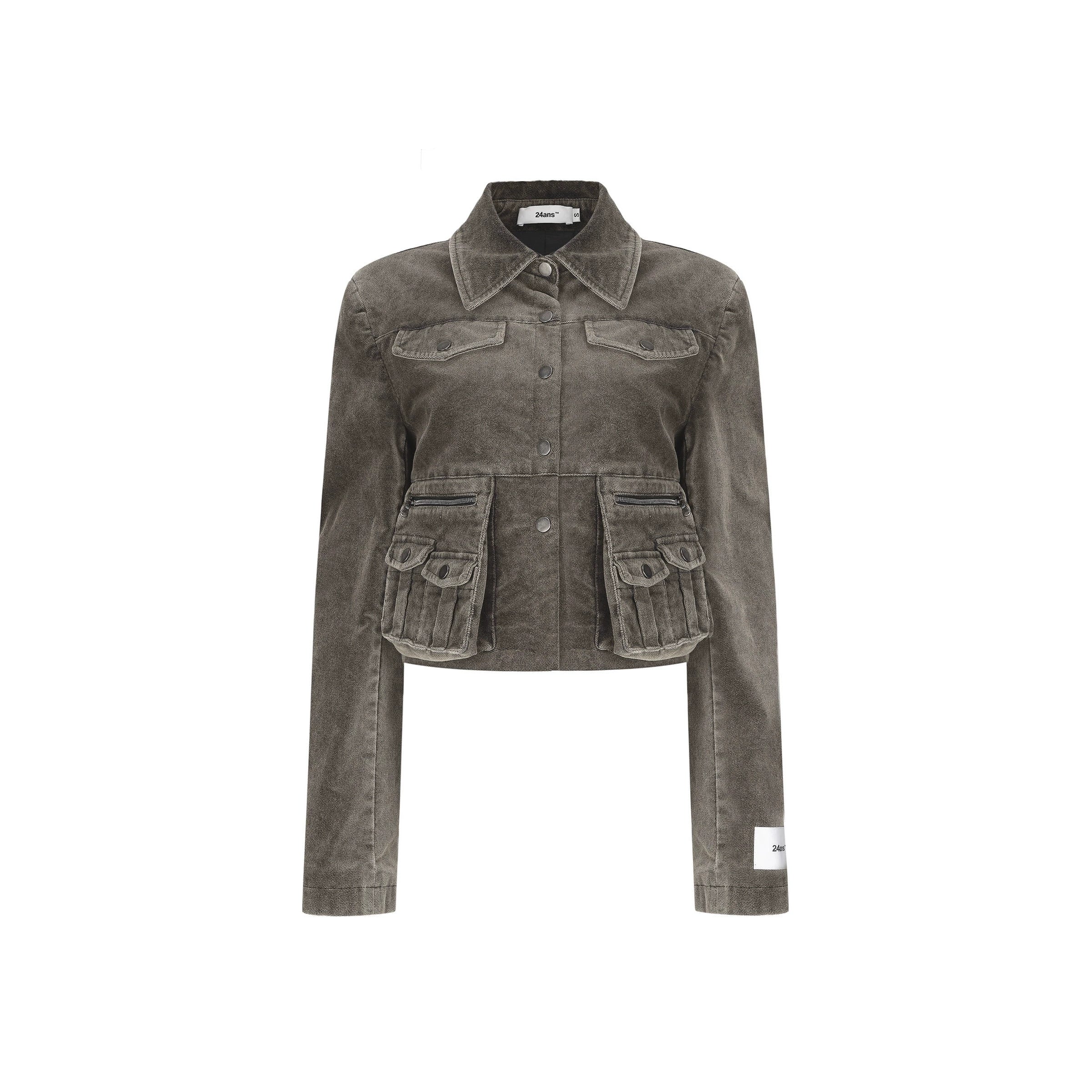 24ans Brown Cotton Blend Two Piece Set MISSTT