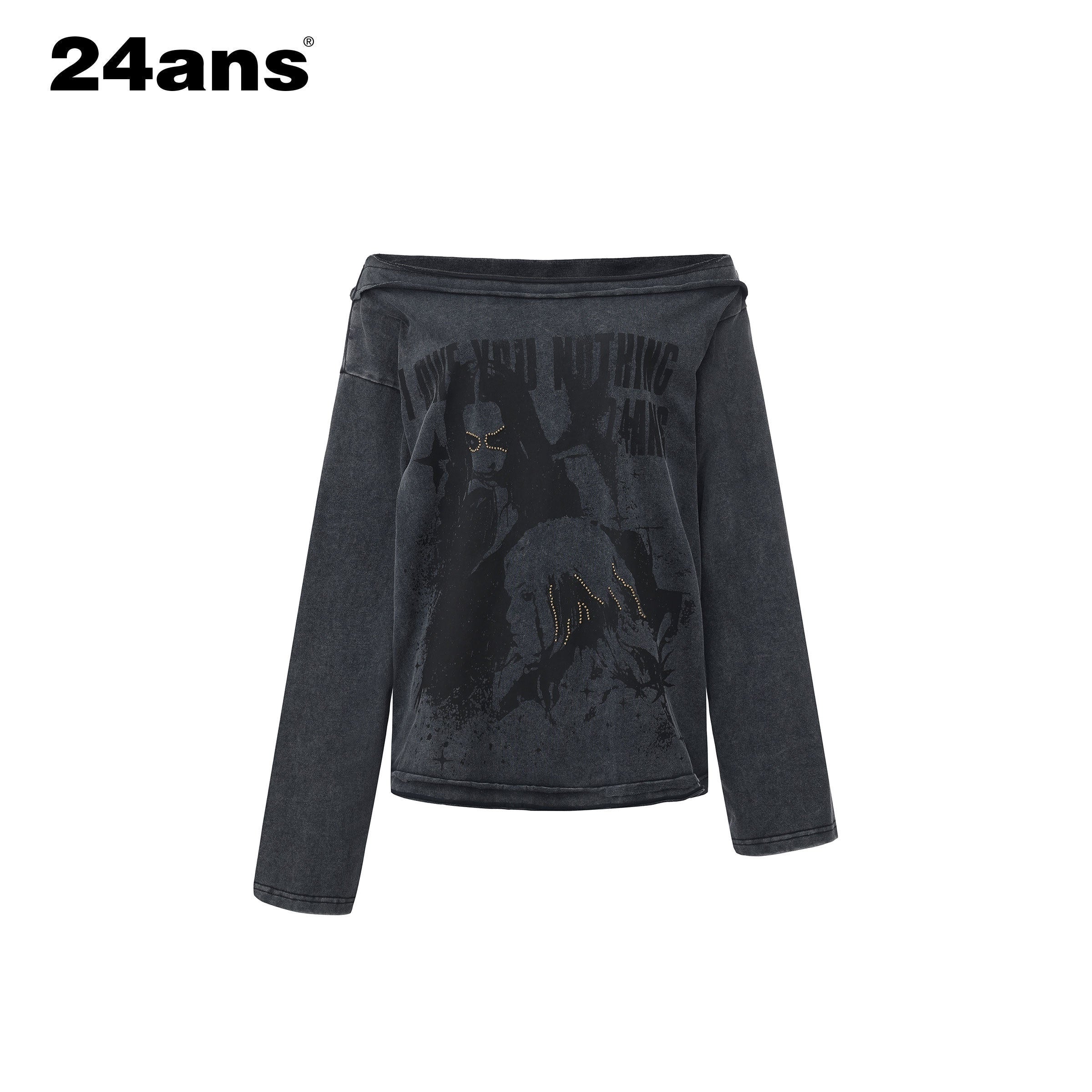 24ans_Brown_Salt_Wash_Screen_Print_Punk_Grunge_Women&