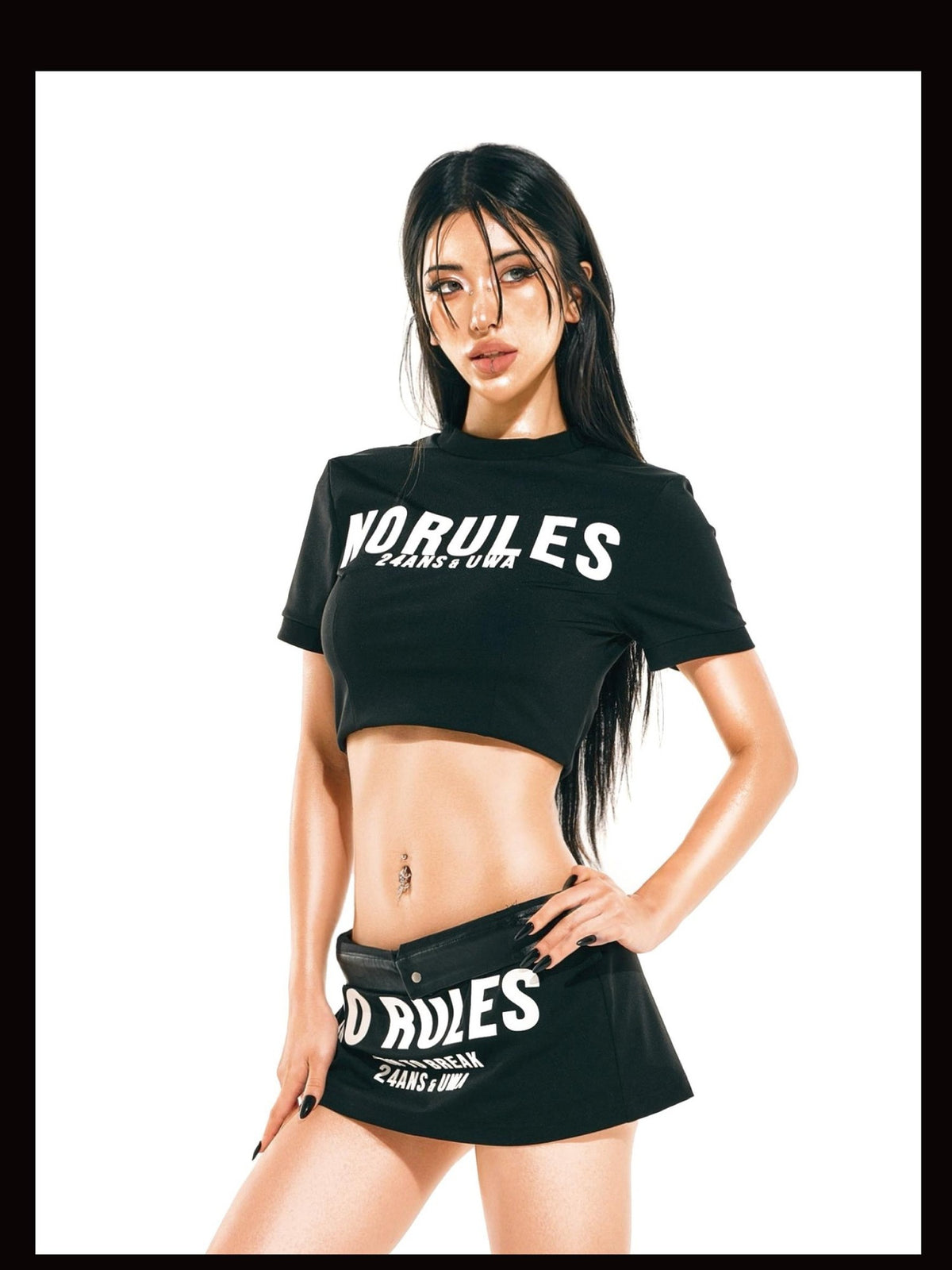 24ans Collaboration Tshirt Skort Two Piece Women&