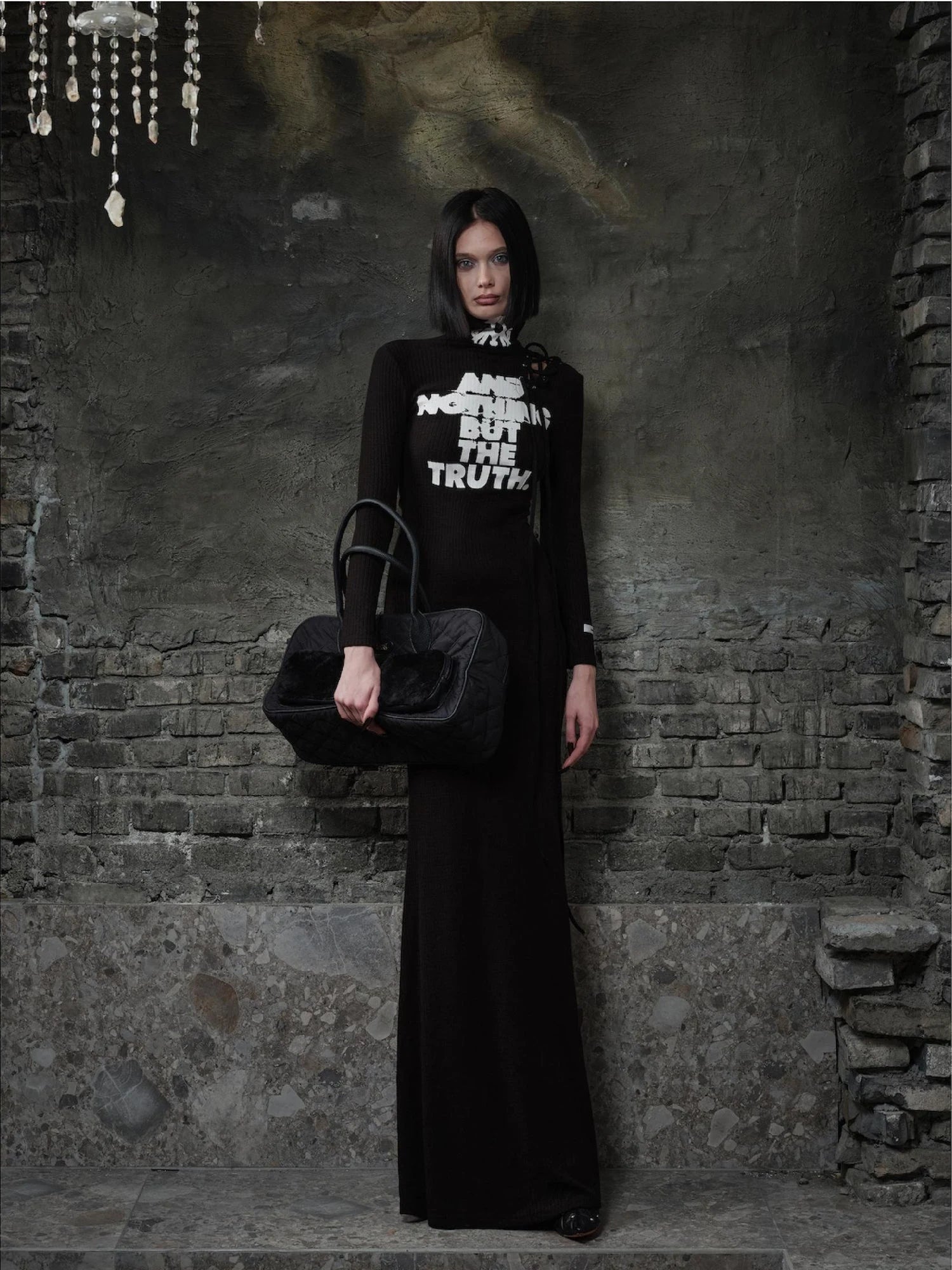 Convertible High Neck Floral Knit Dress