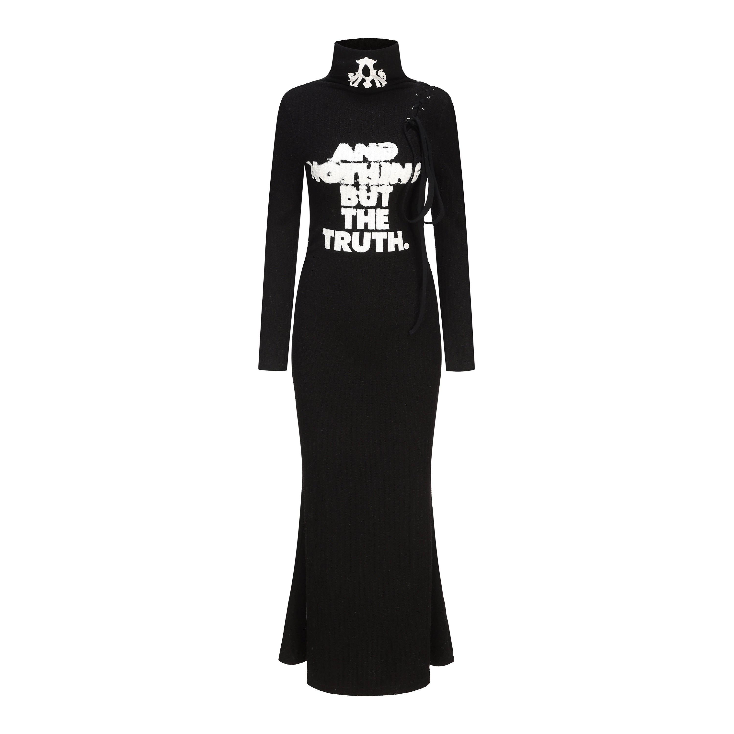 24ans Convertible High Neck Floral Knit Dress MISSTT