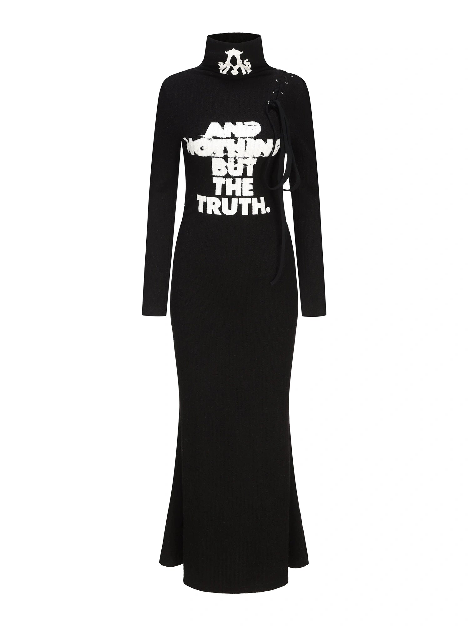 Convertible High Neck Floral Knit Dress