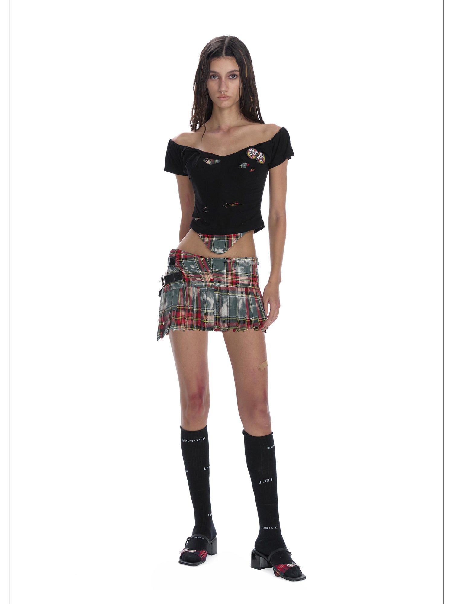 24ans DIY Distressed Check Punk Set