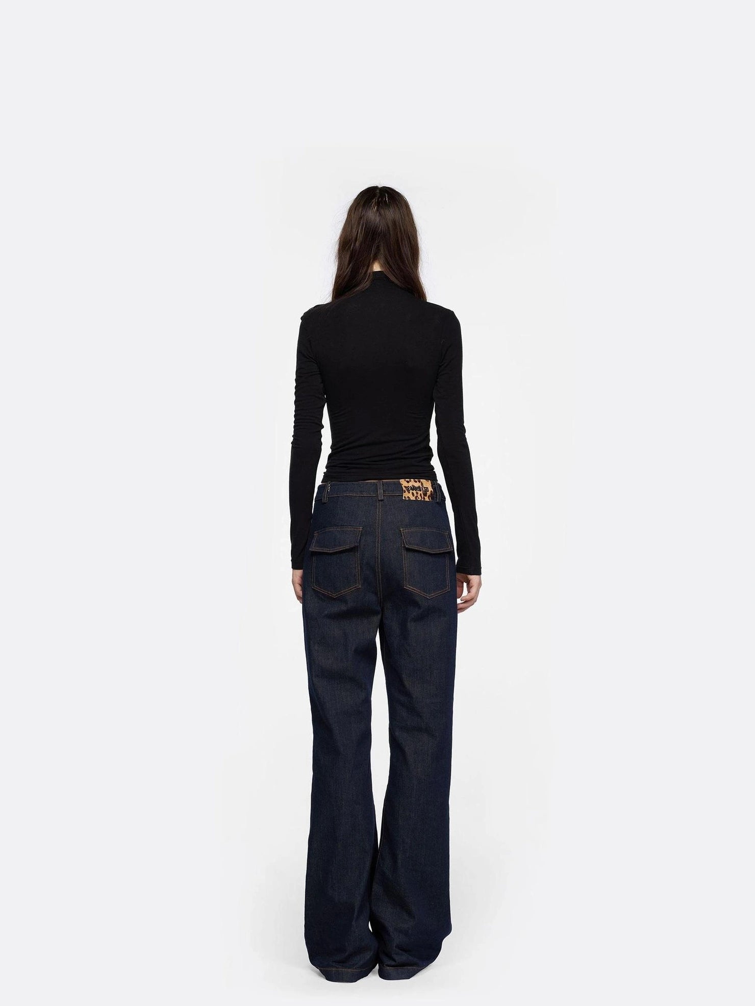 24ans Detachable Placket Flared Jeans Jeans