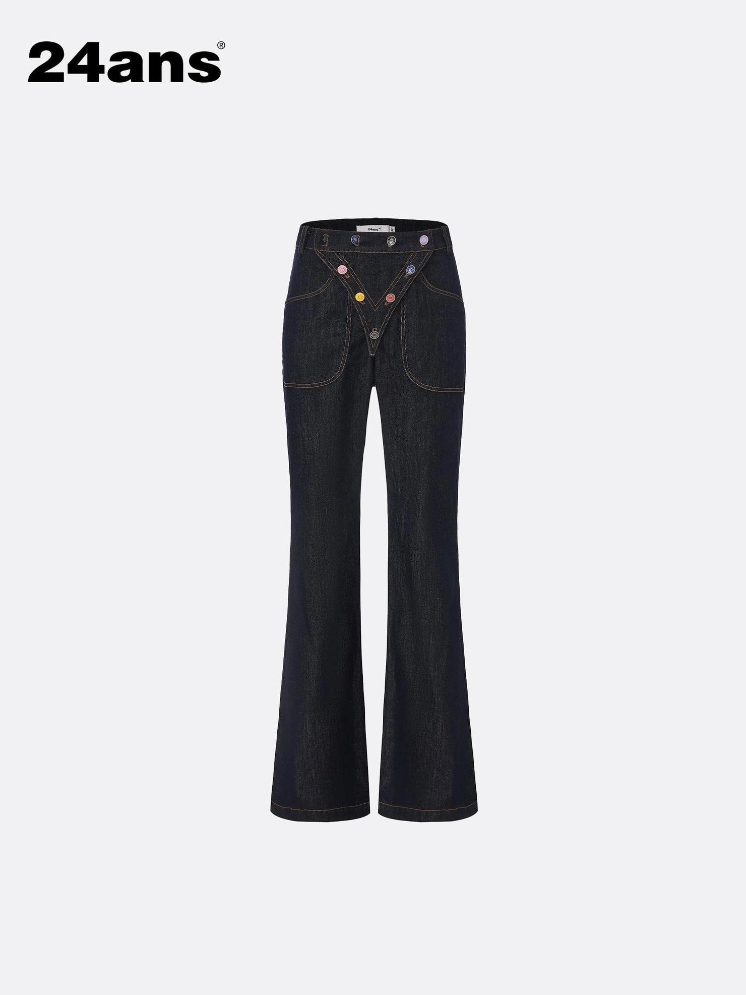 24ans Detachable Placket Flared Jeans Jeans