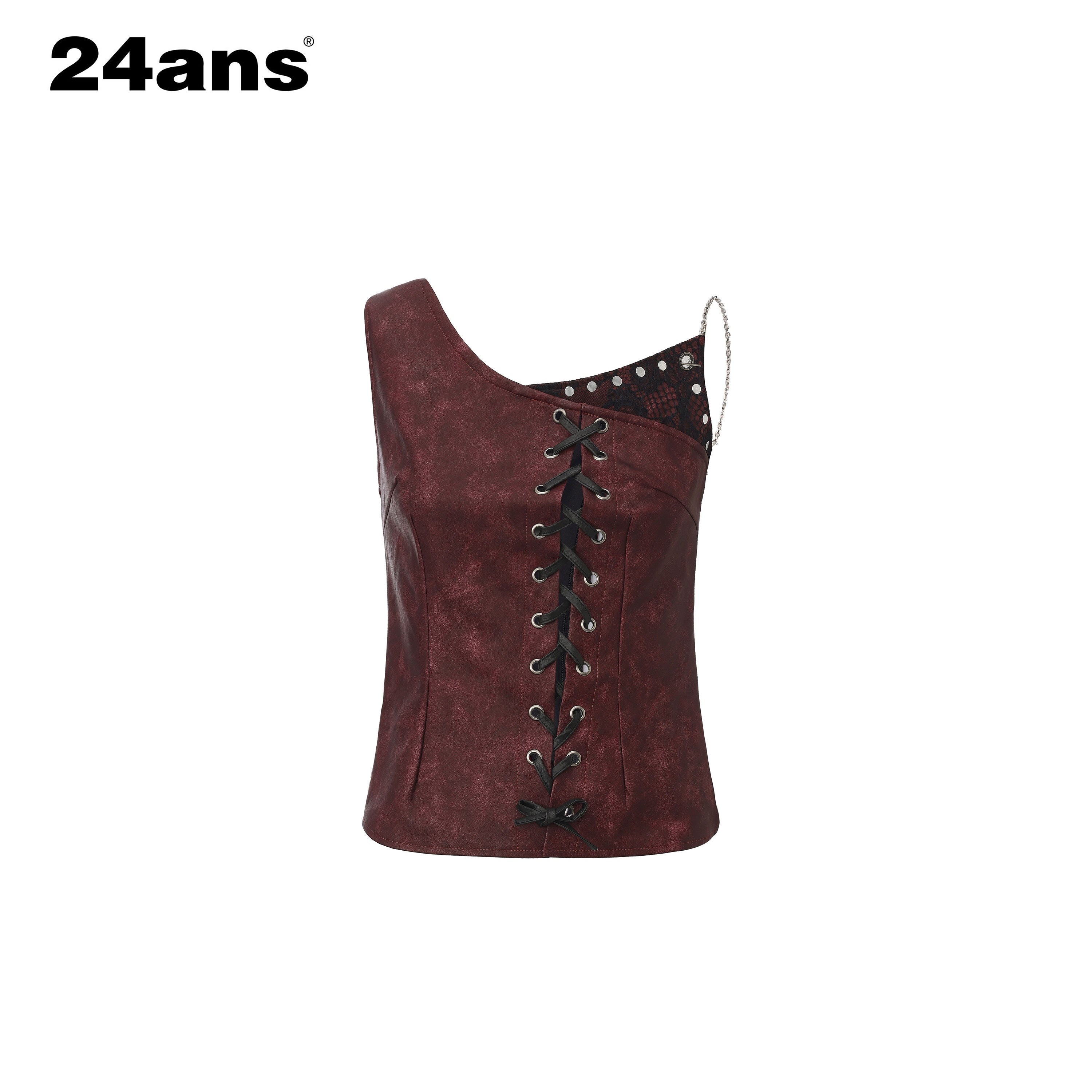 24ans_Distressed_Lace_Patchwork_Tie_Detail_Punk_Women&
