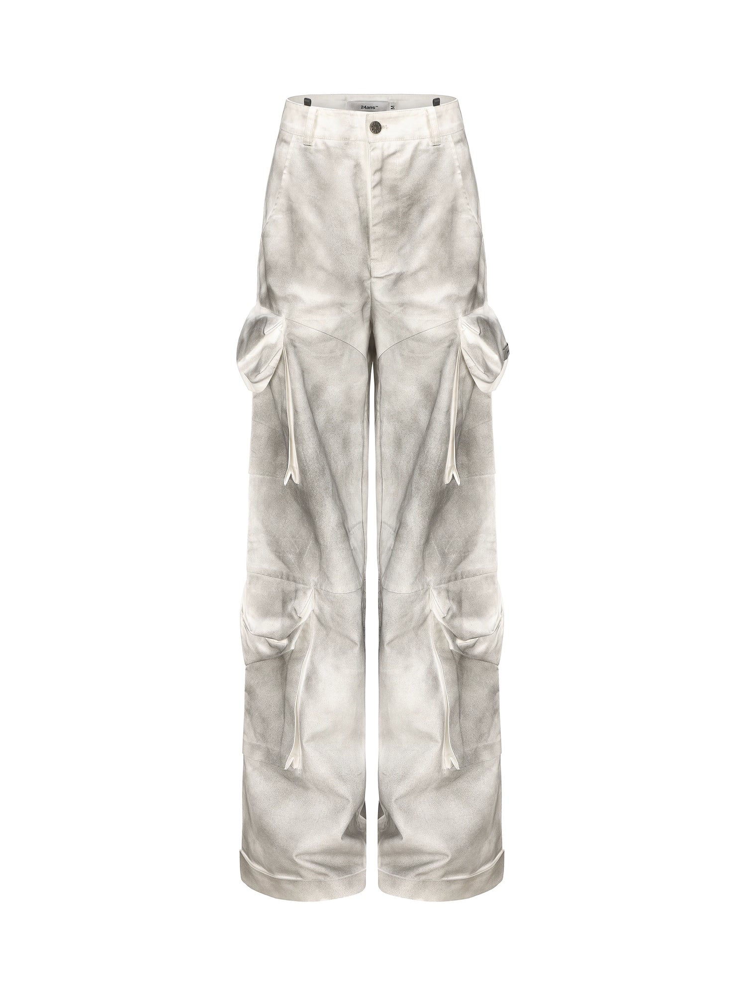 24ans Distressed Pocket Punk Cargo Pants Straight Leg MISSTT