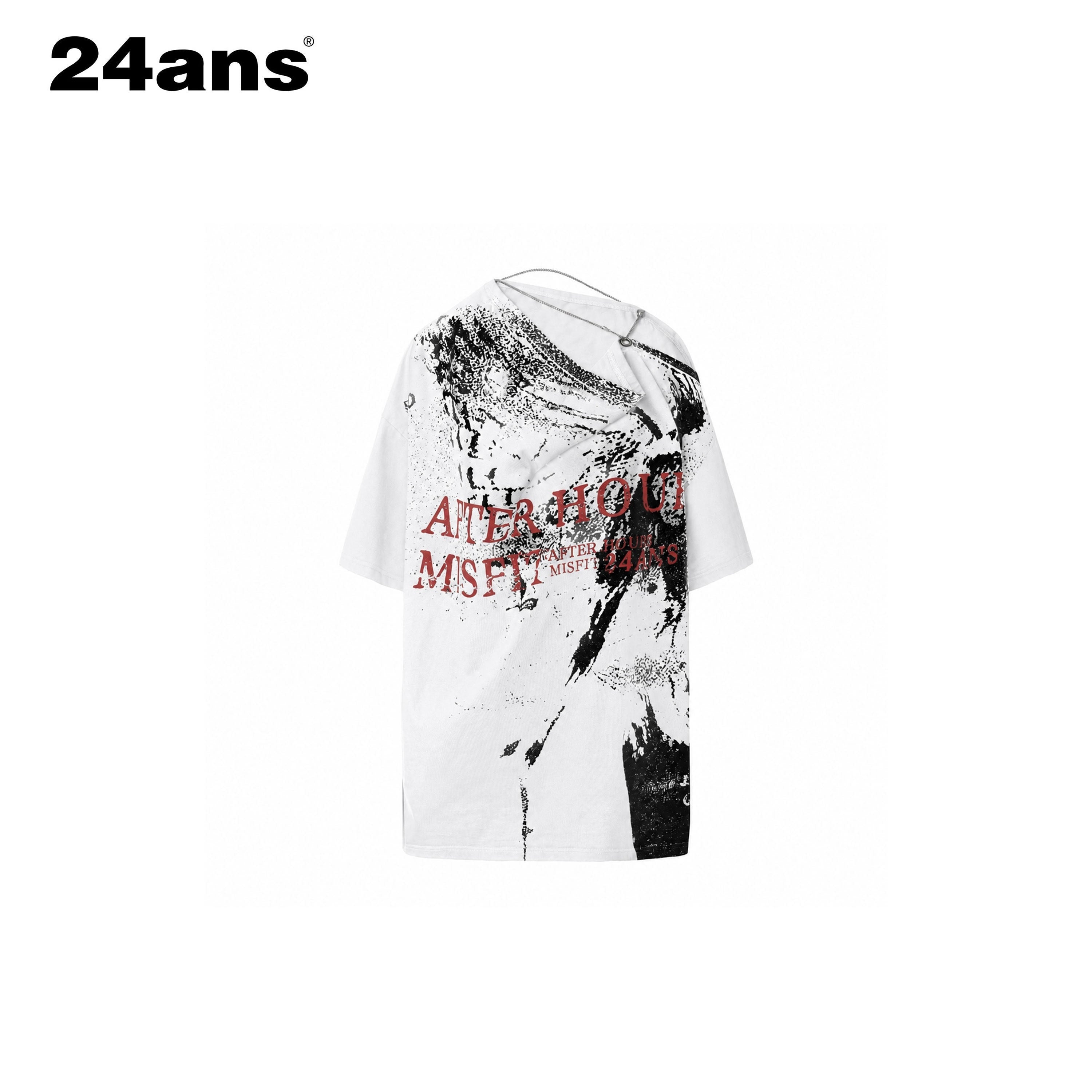 24ans_Distressed_Tie_Dye_Print_Scoop_Back_Drop_Shoulder_Women&