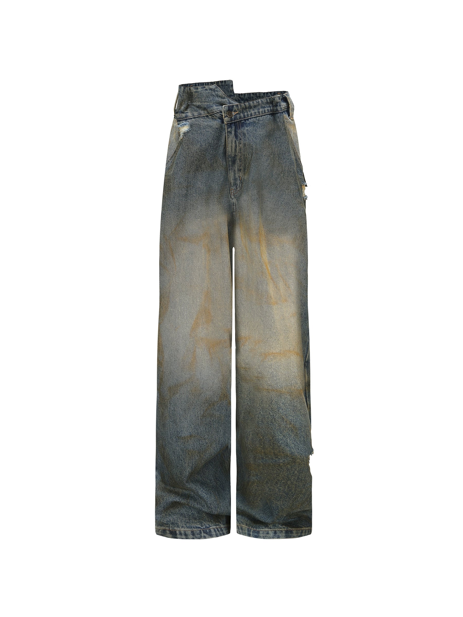 24ans Distressed Waist Flared Jeans MISSTT