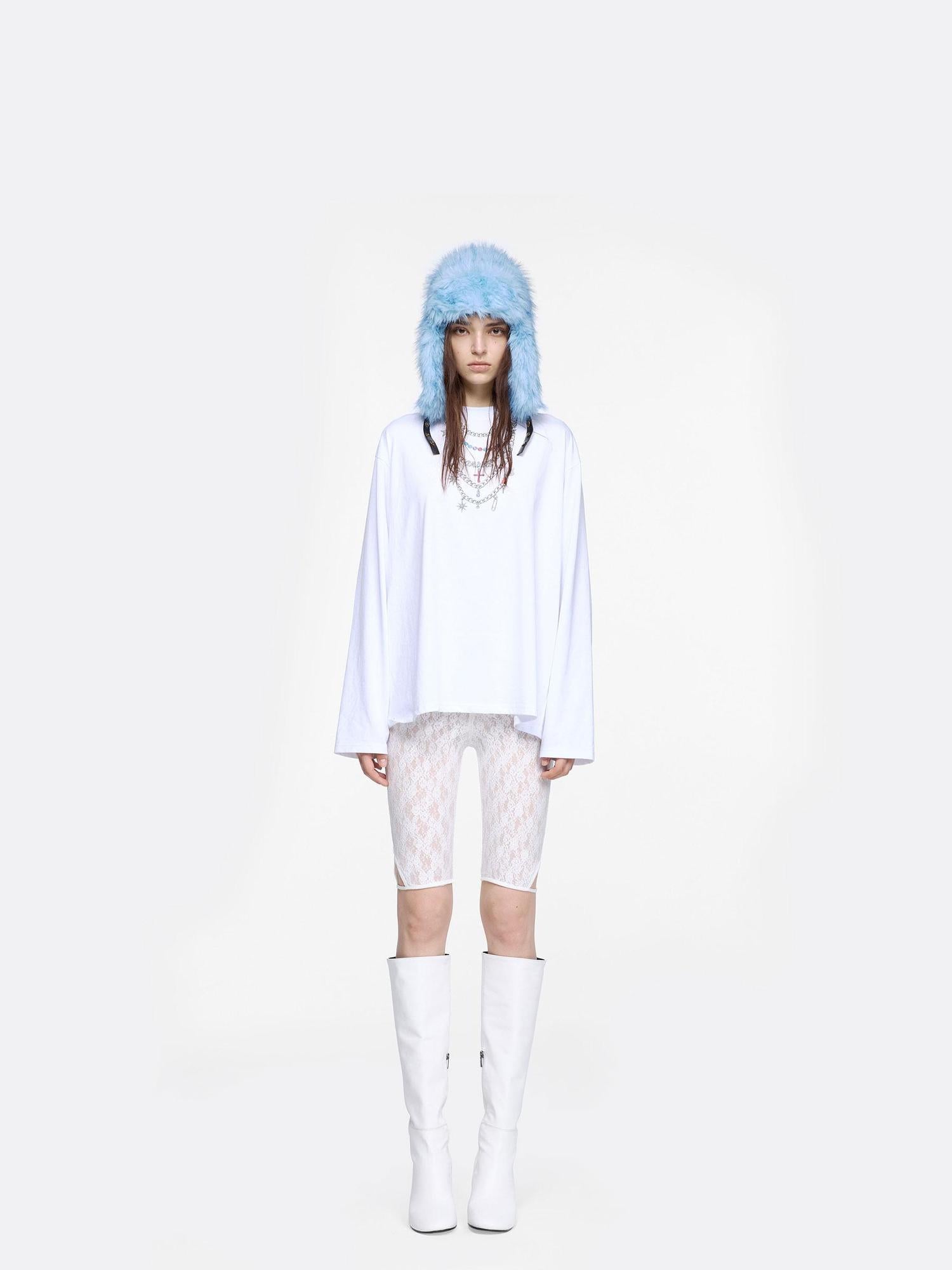 24ans Distressed White Detachable Boots