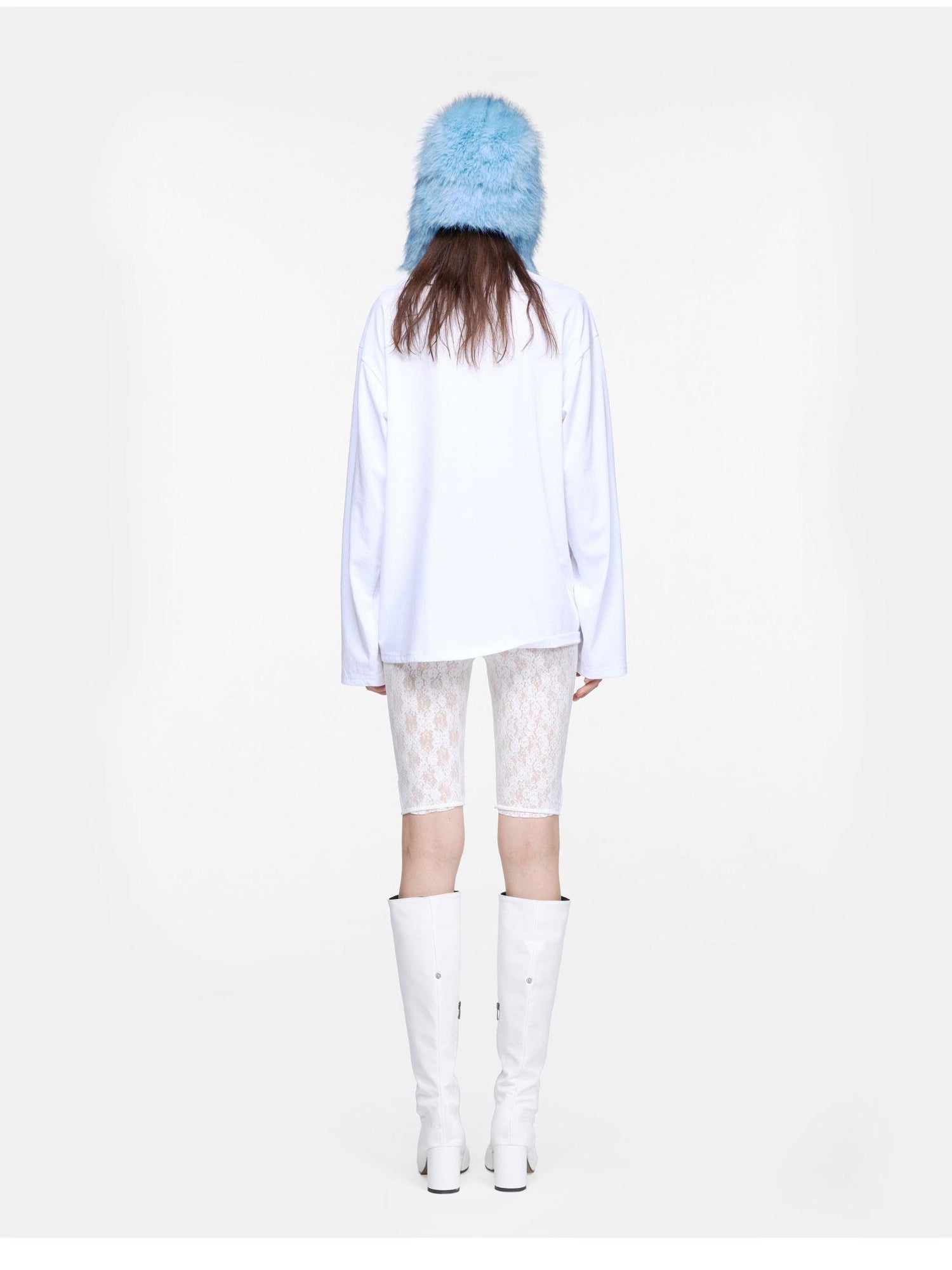 24ans Distressed White Detachable Boots