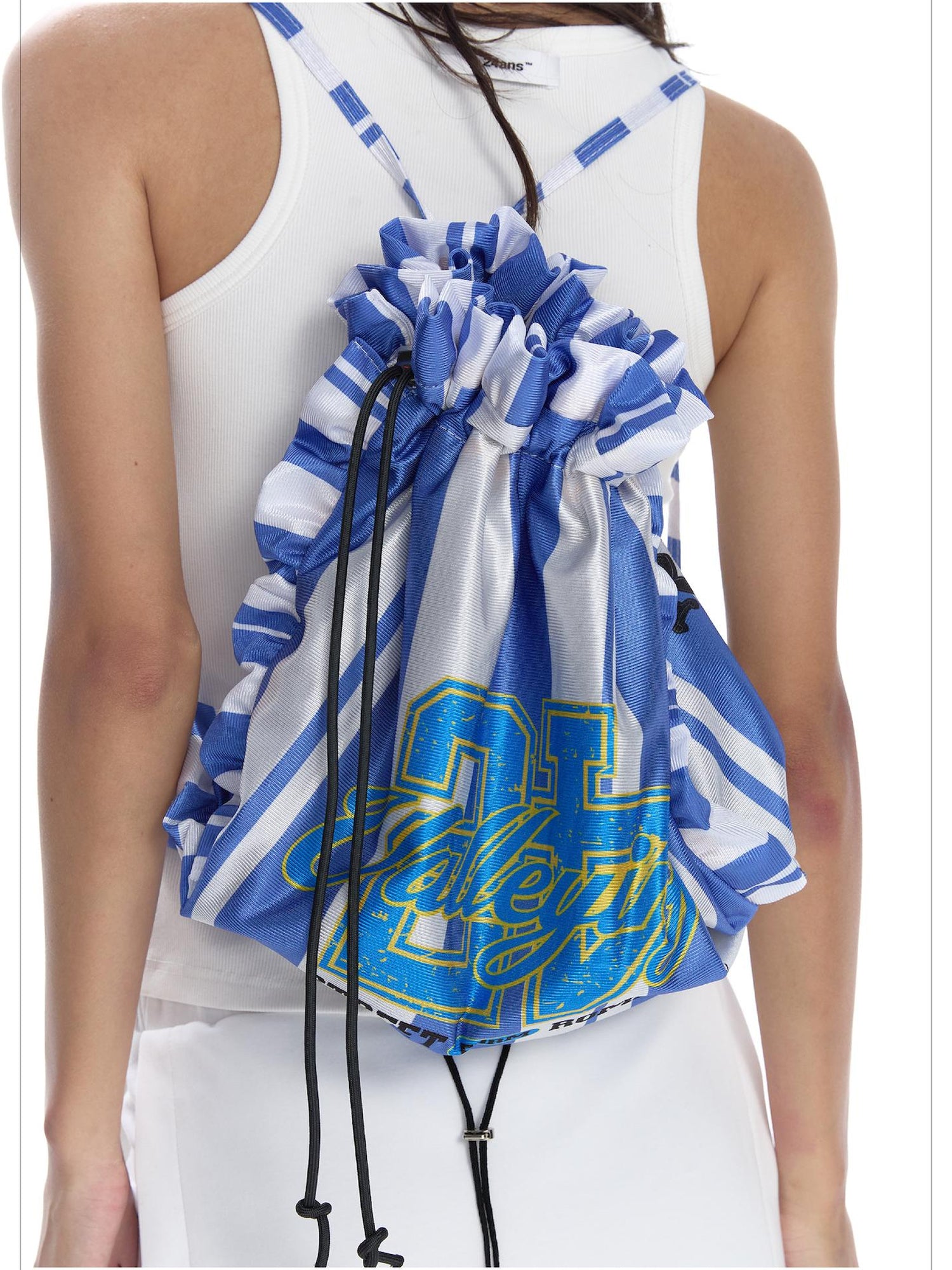 24ans Drawstring Backpack In Blue And Red