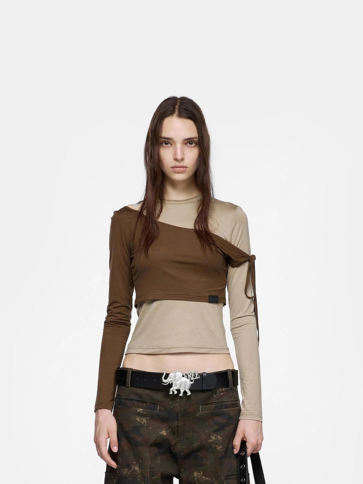 Elephant Emblem Metal Belt Belt