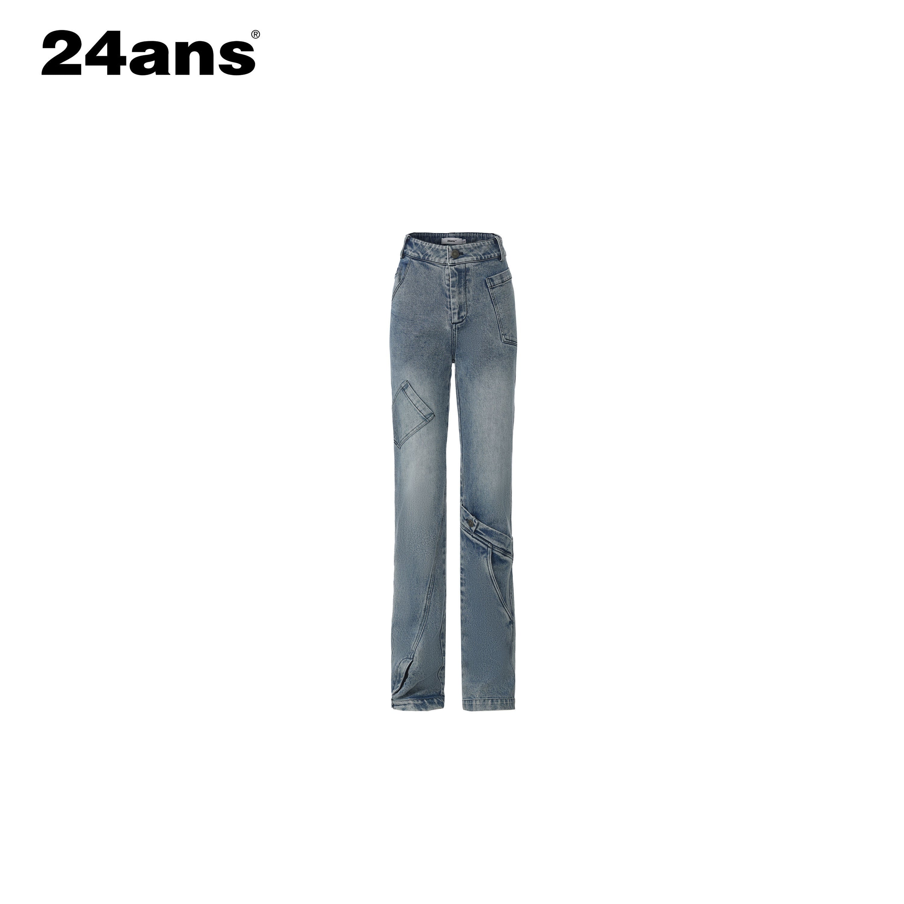 24ans_Enzyme_Stonewash_Frayed_Hem_Zipper_High_Waist_Women&