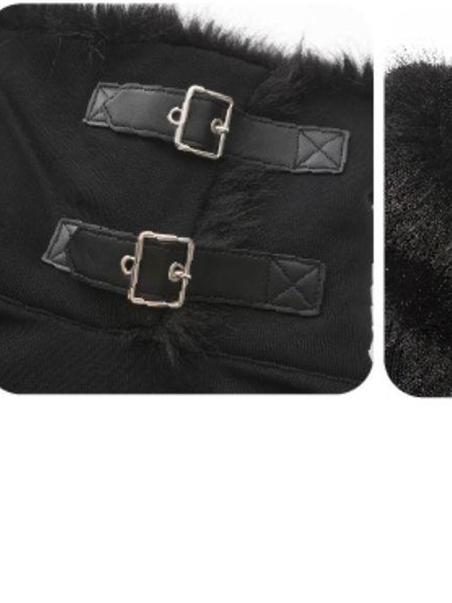 24ans Faux Fox Fur Lined Thin Fleece High Neck Women Sweatshirt