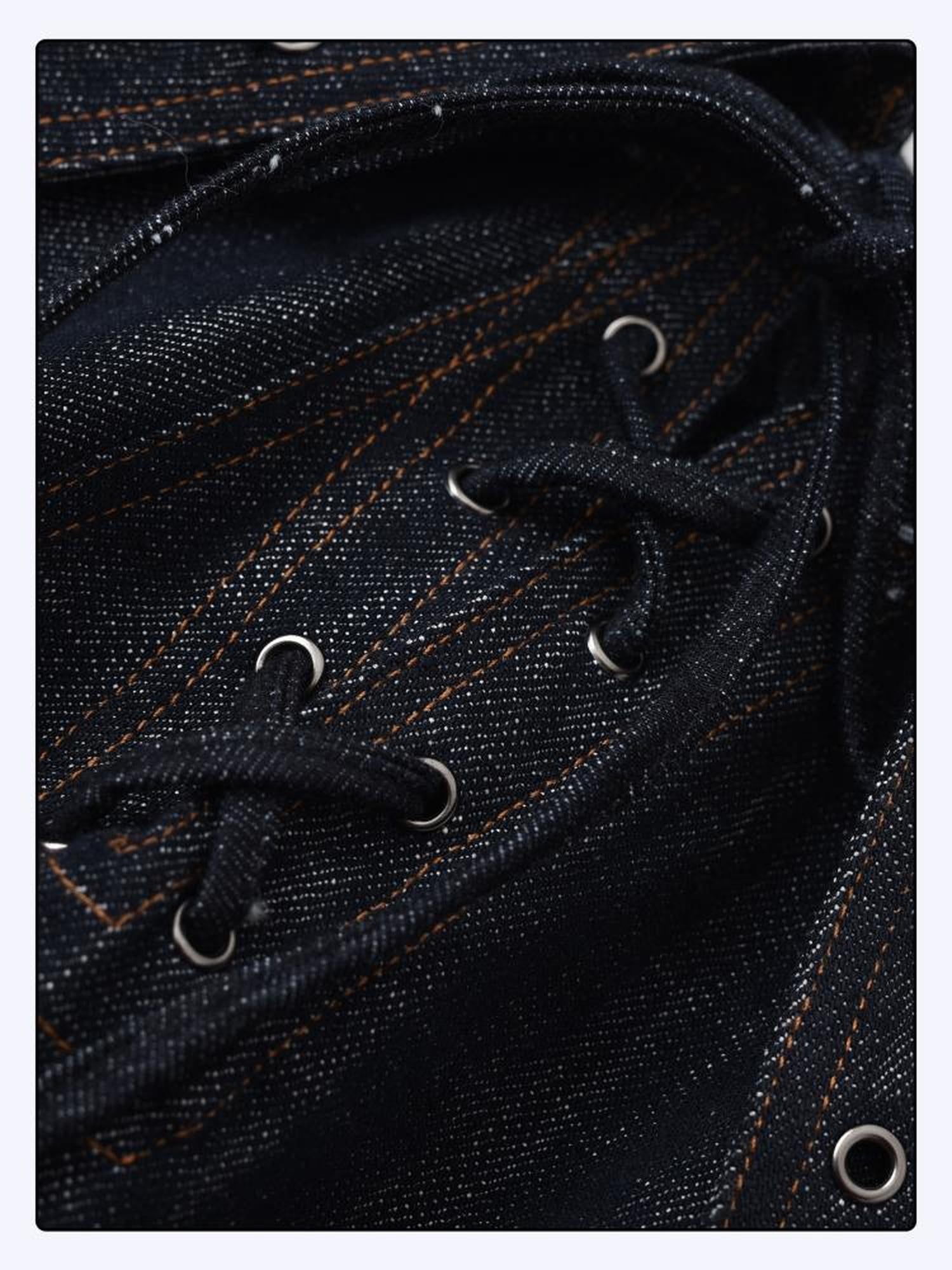 24ans Flared Denim Jeans With Adjustable Waist And Tied Cuff Detail