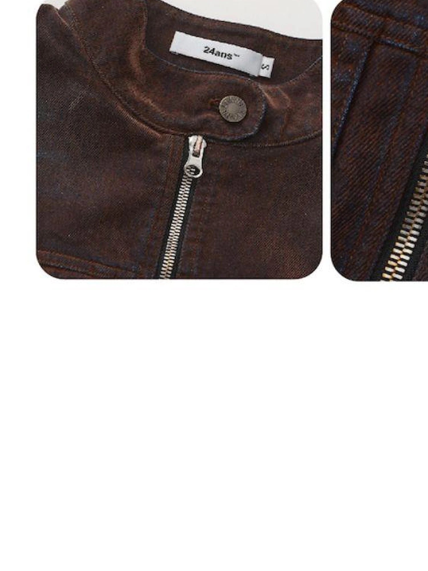 Flocked Washed High Waist Short Jacket Skirt Set