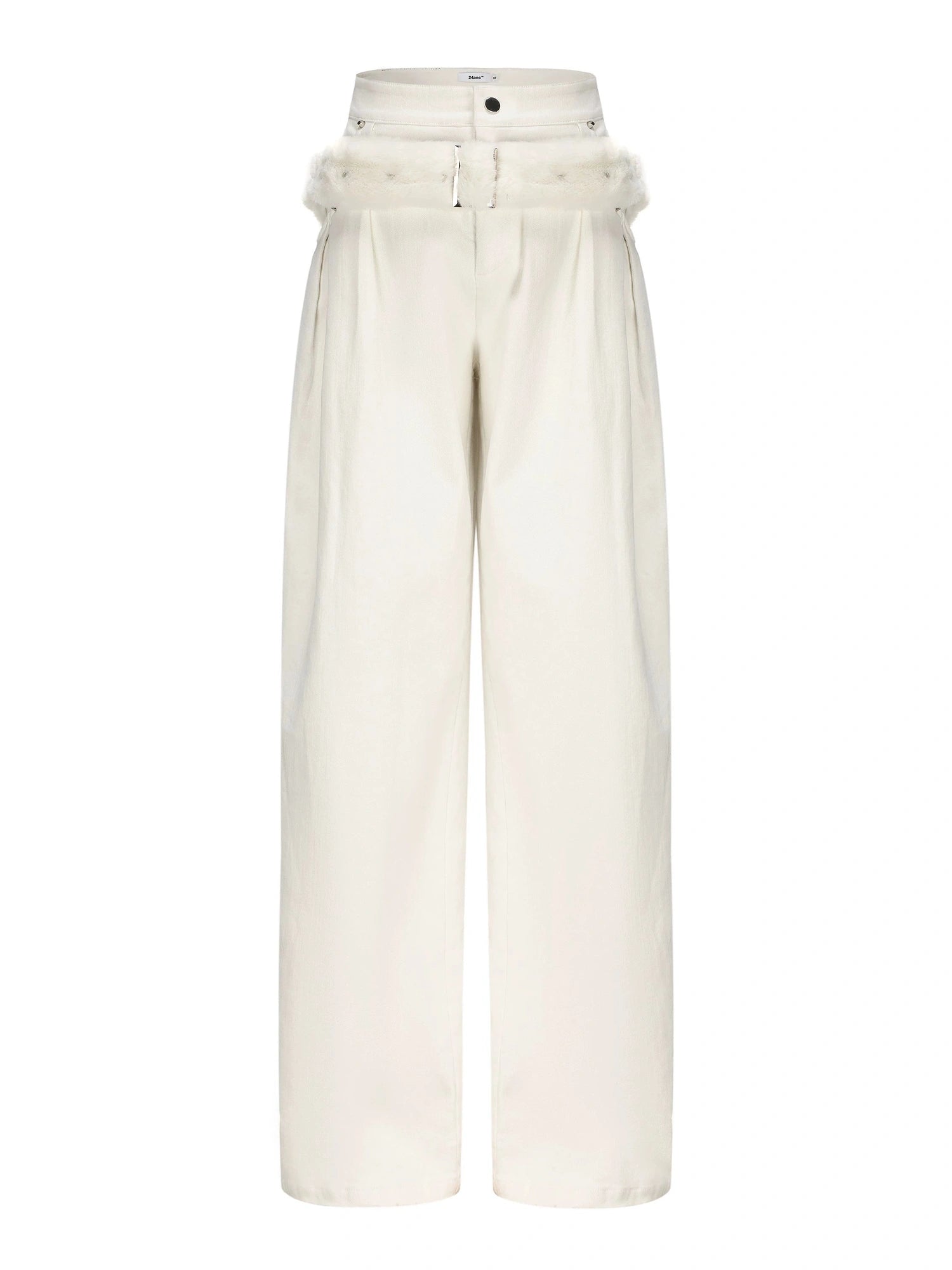 Lonely Series Cotton Flared Trousers with Detachable Belt