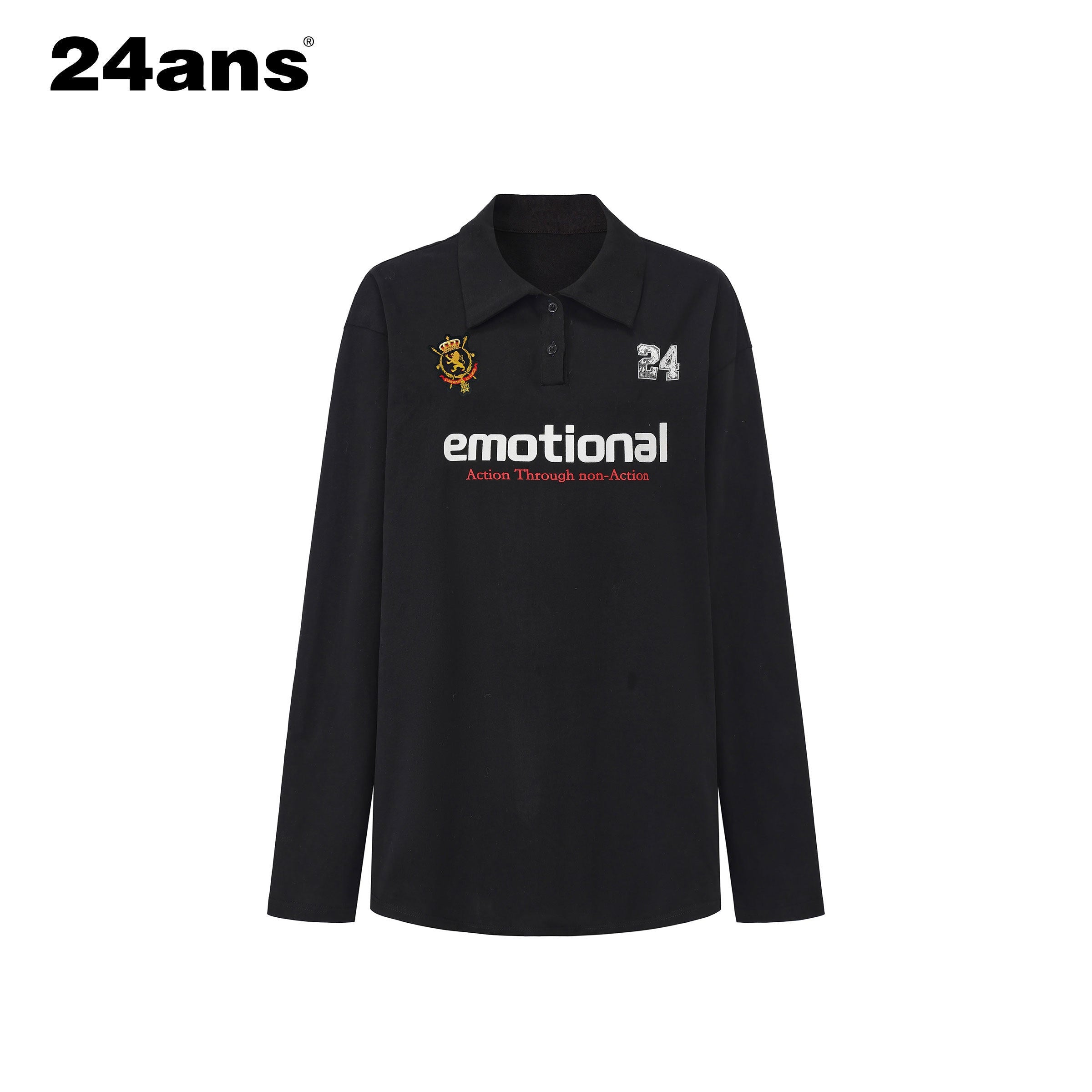 24ans_Moisture_Wicking_Cotton_Loose_Punk_Polo_Long_Sleeve_Unisex_Black_T-Shirt_MISSTT