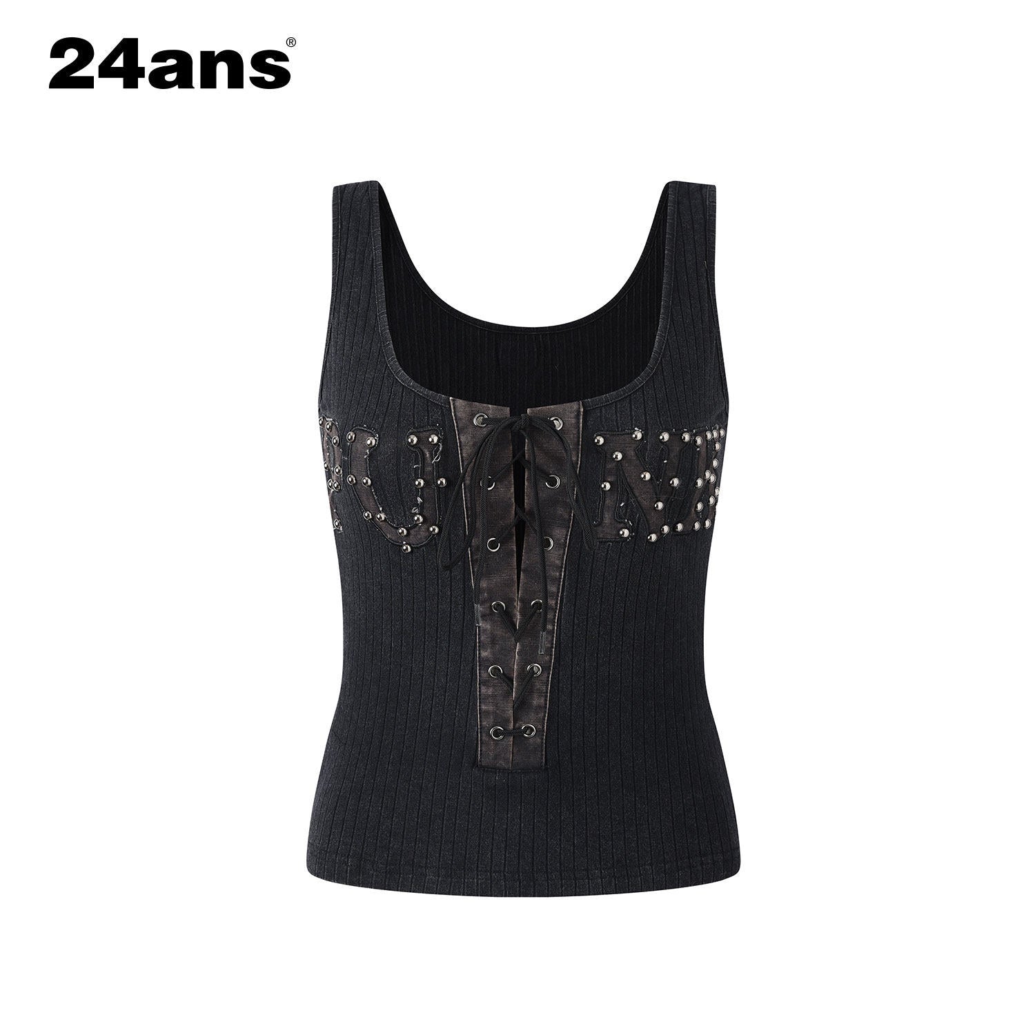 24ans_Original_Cotton_Stretch_Racerback_Cropped_Womens_Striped_Letter_Tank_Tops_MISSTT