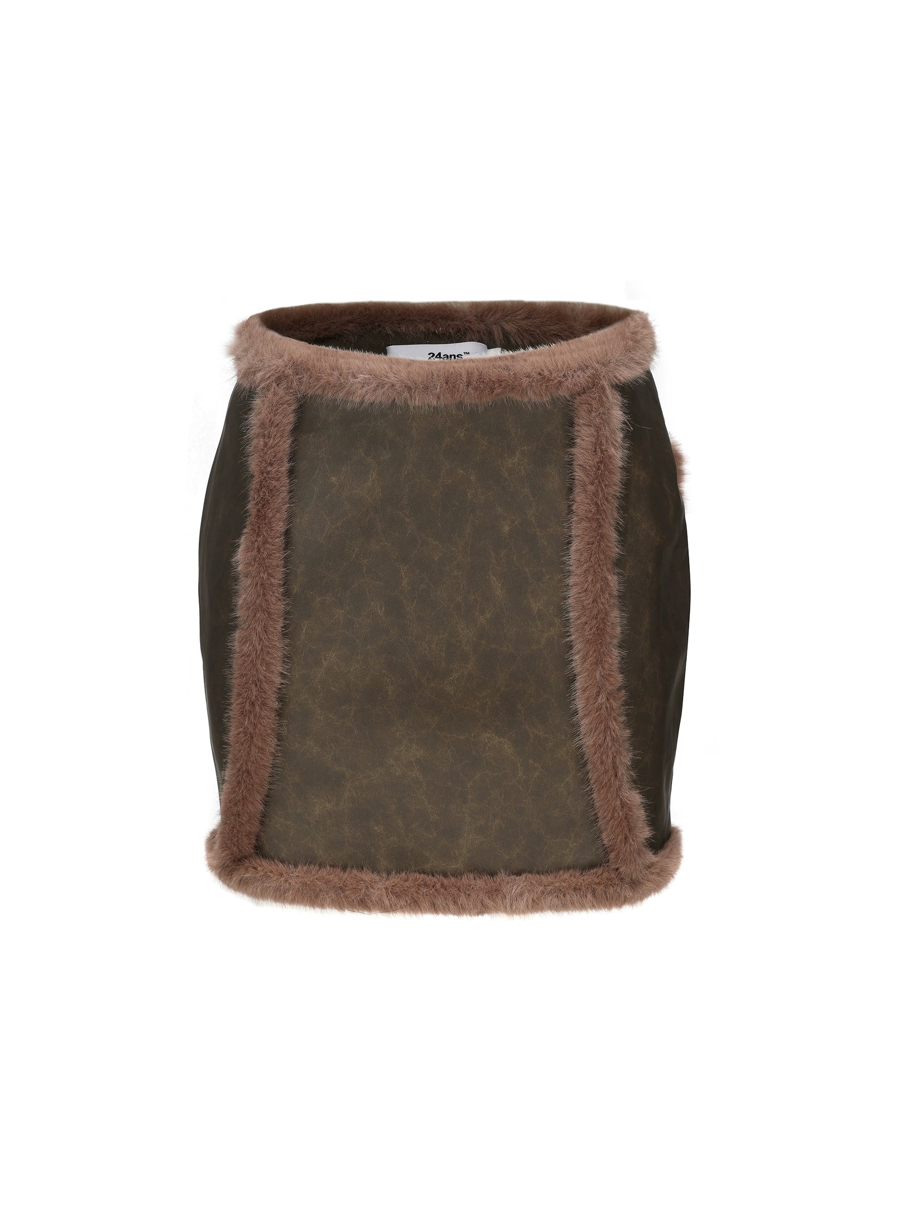 24ans PU Blend Cut Out Halter Top and Skirt Set MISSTT