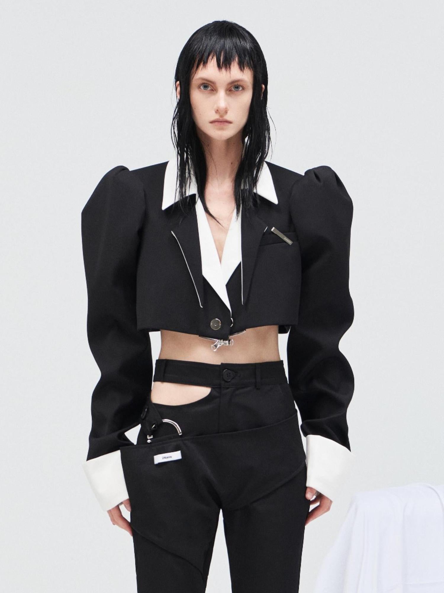 24ans Puffed Sleeve Suit 2024 Spring