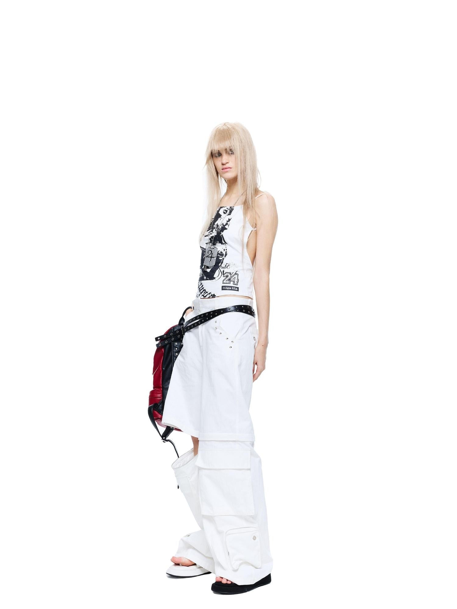 24ans Punk Grunge Distressed Back Cutout Sculpted Tailoring Women&