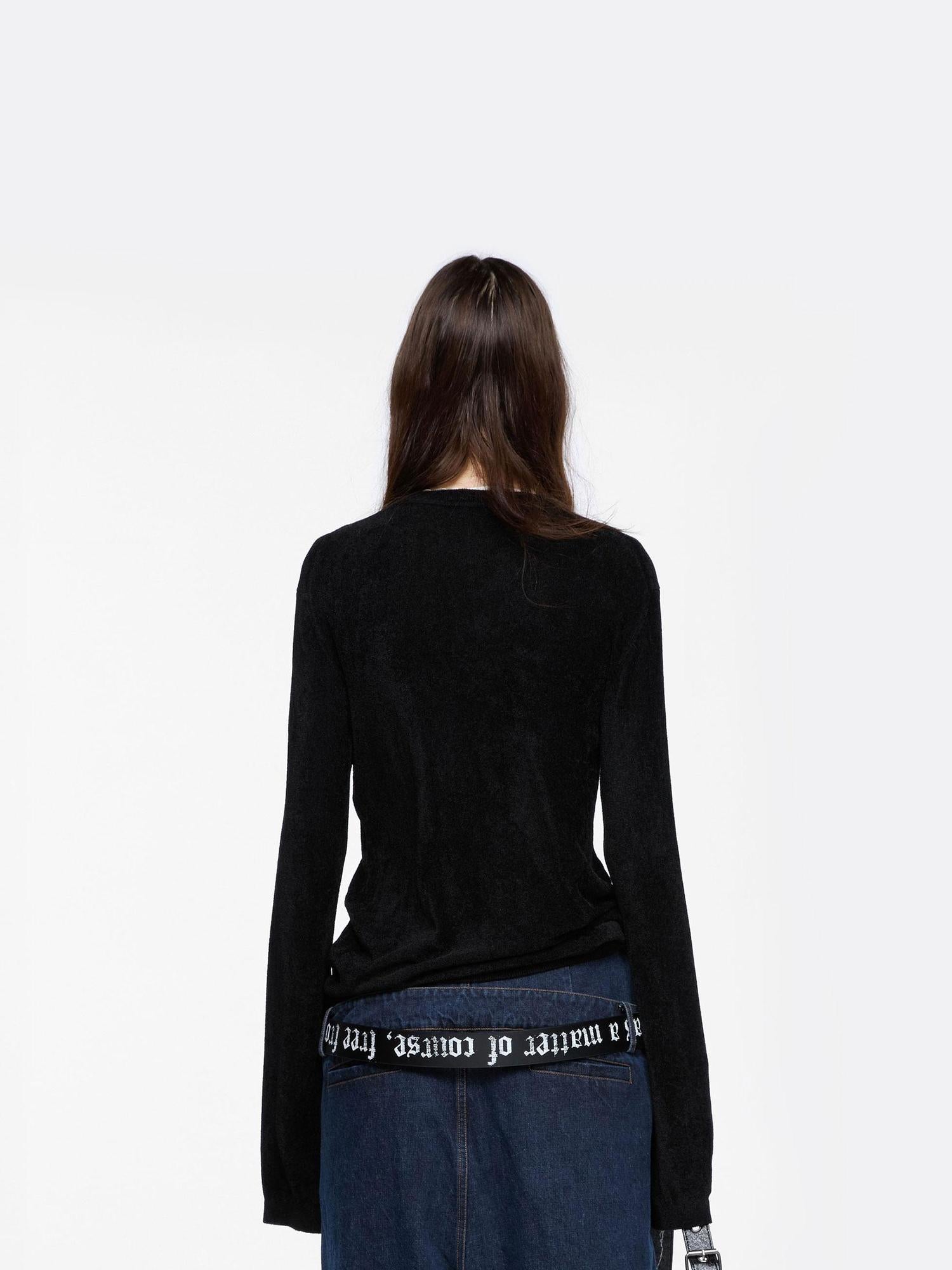 24ans Punk Slogan Custom Belt Black Red