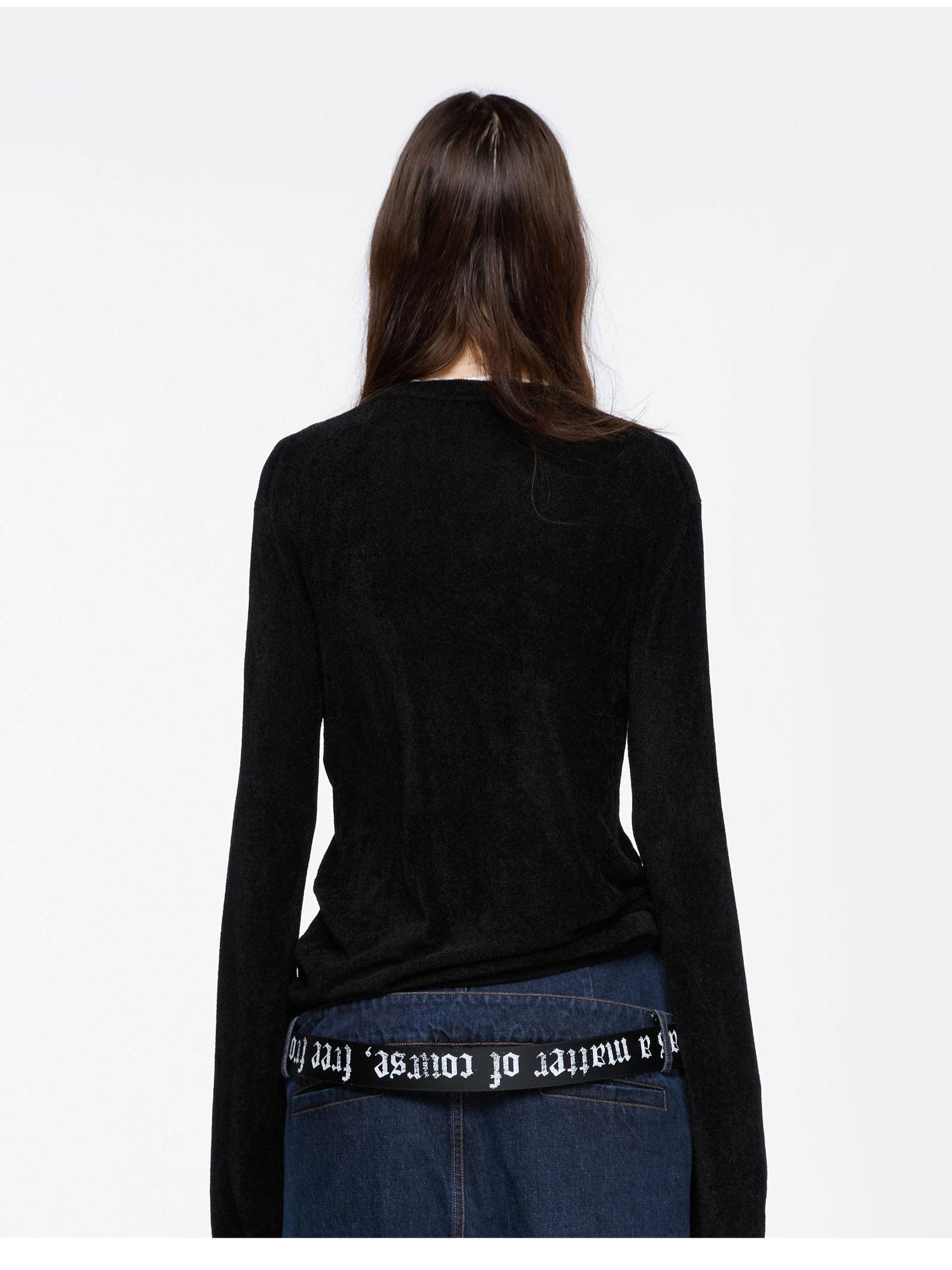 24ans Punk Slogan Custom Belt Black Red