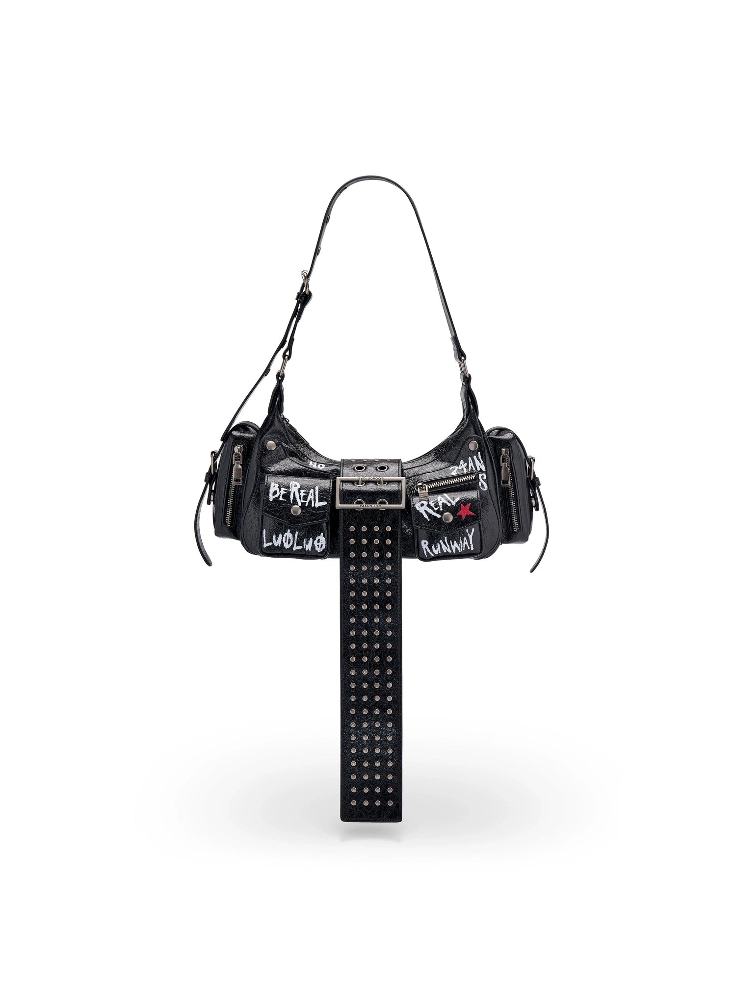 Rebellious Consort Graffiti Print Handbag