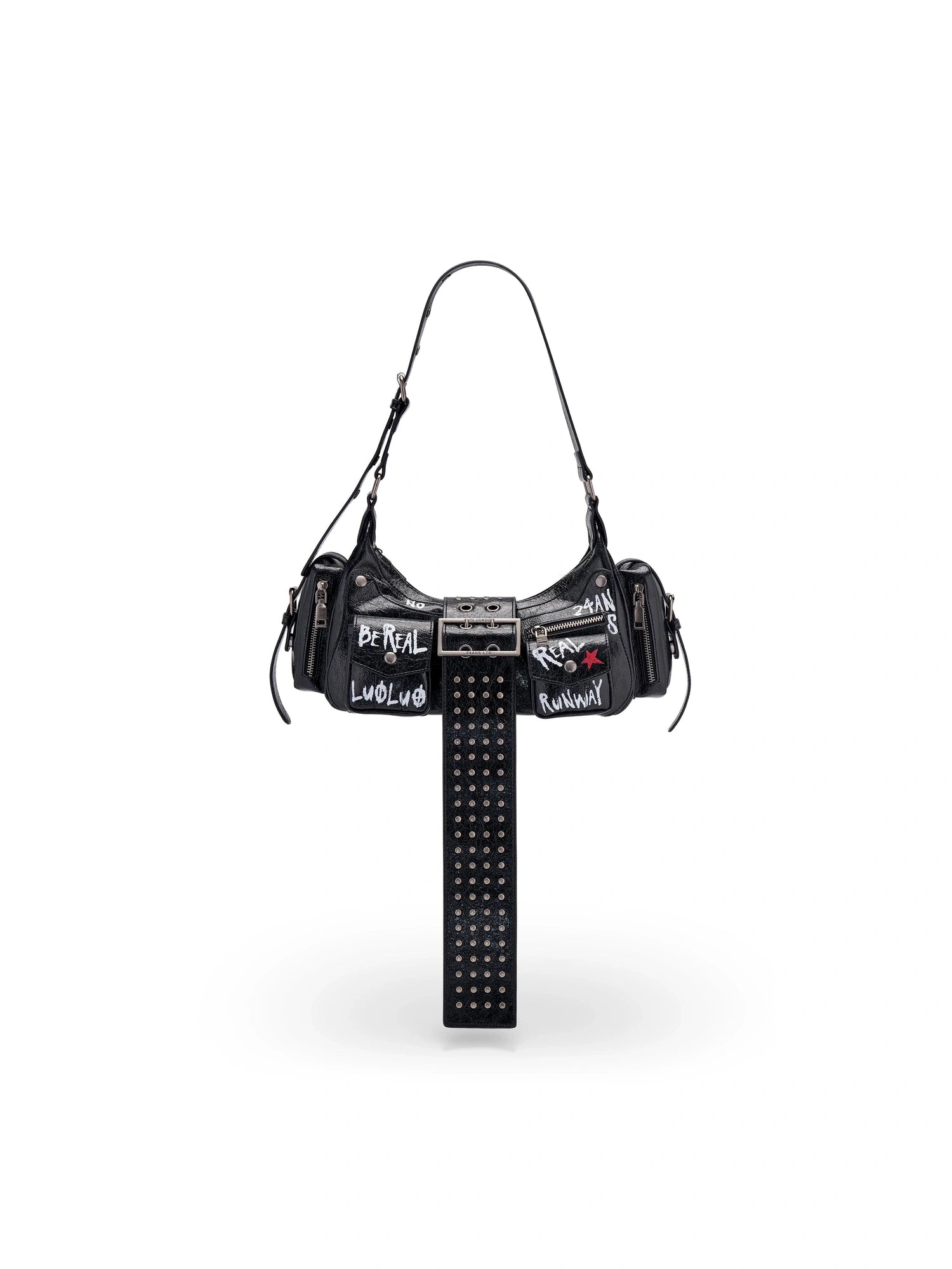 Rebellious Consort Graffiti Print Handbag