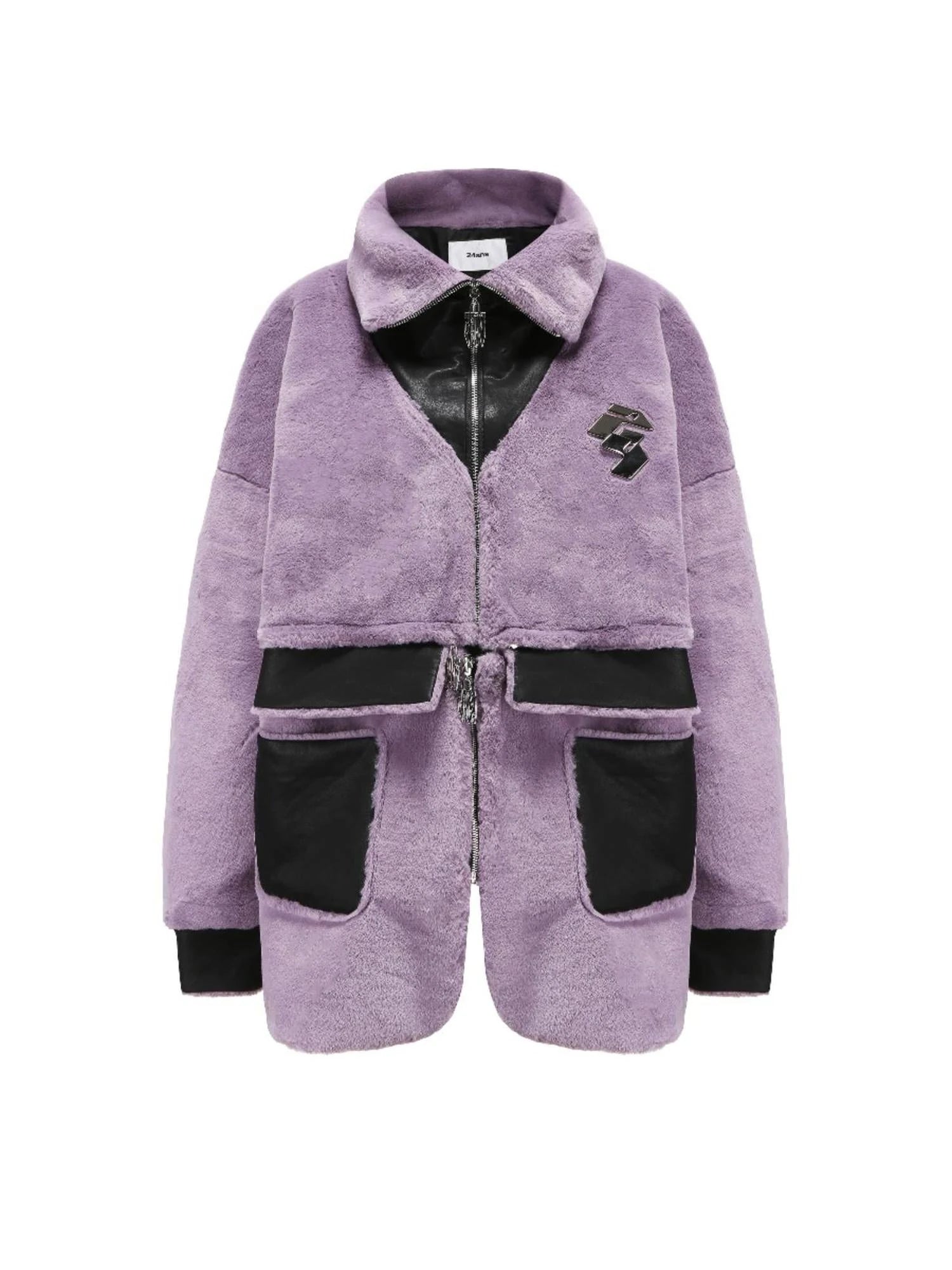 Removable Faux Fur Jacket With Functional Design