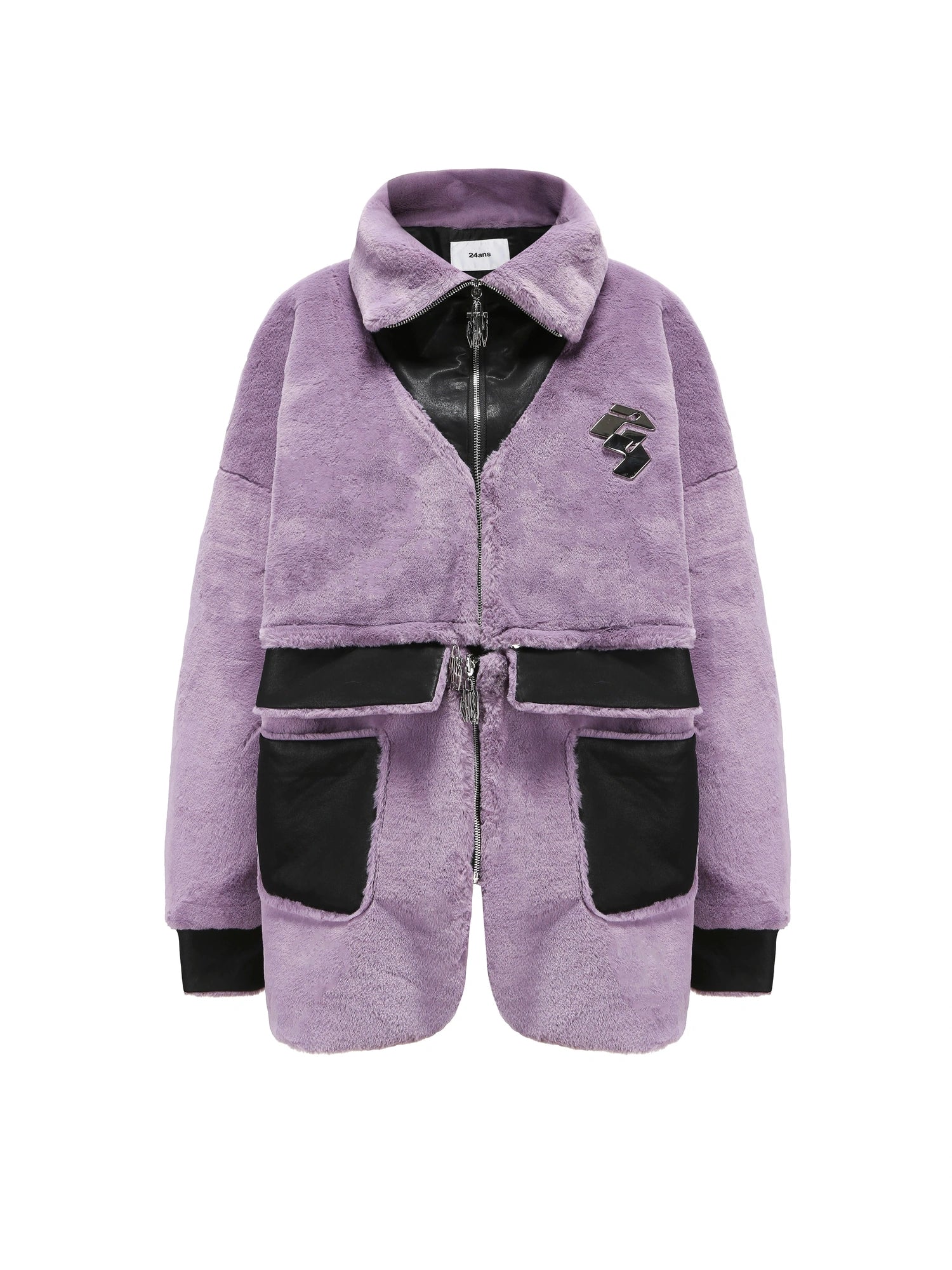 Removable Faux Fur Jacket With Functional Design