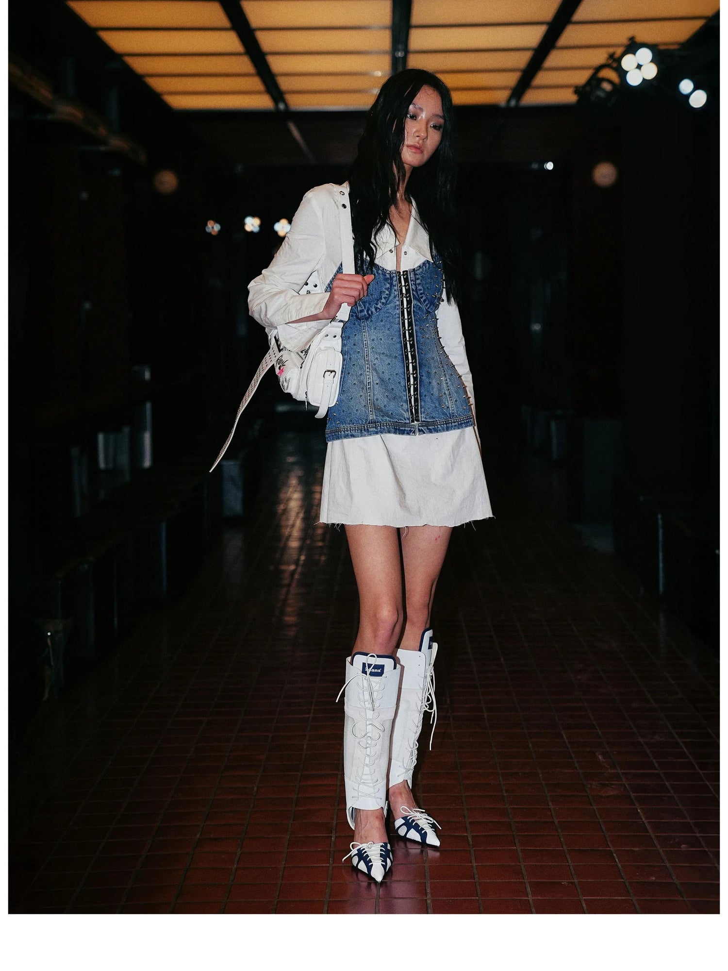 24ans Removable Strap Ankle Boots With Block Heel