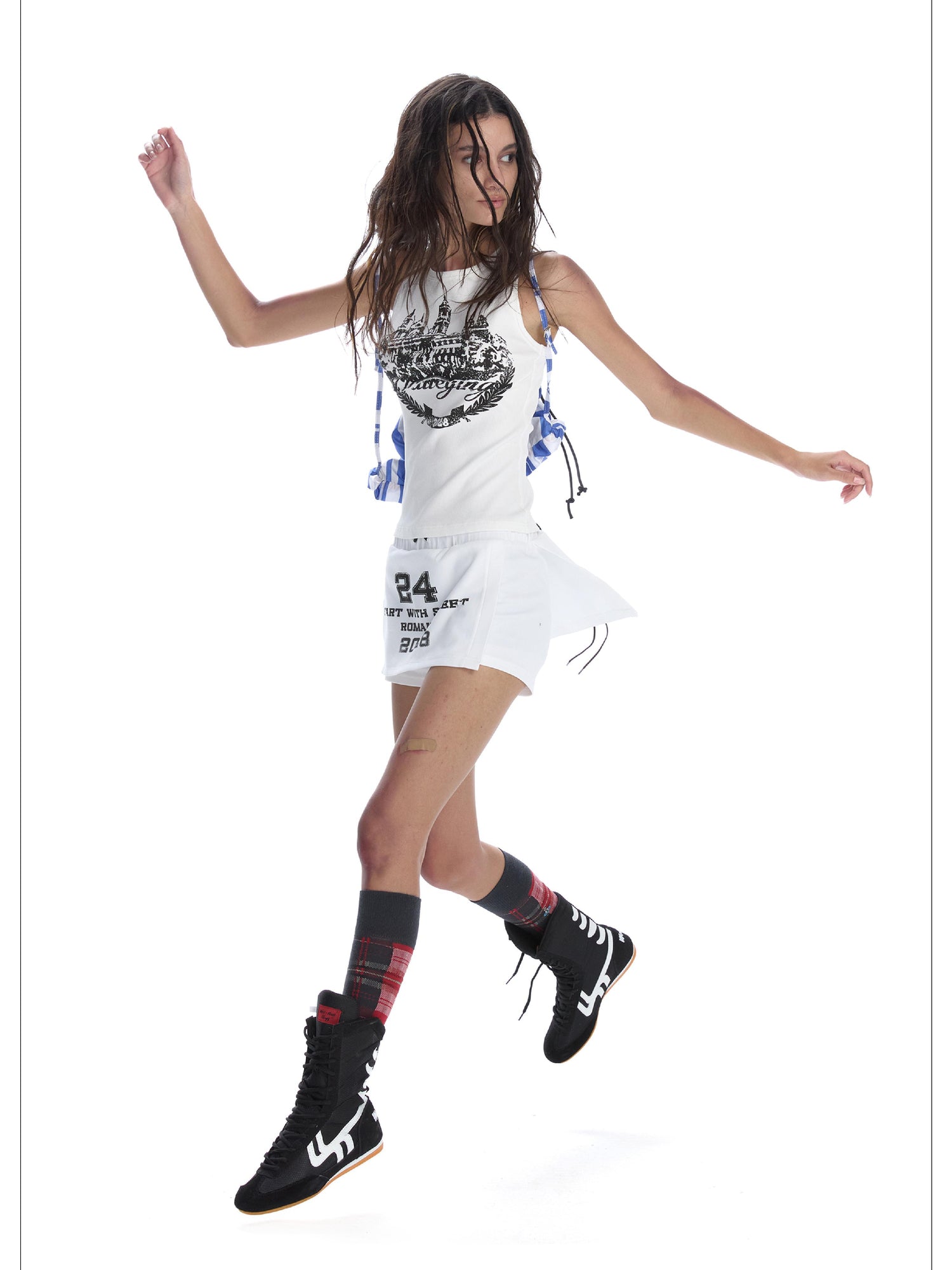 24ans Romance Street Punk Drawstring Shorts